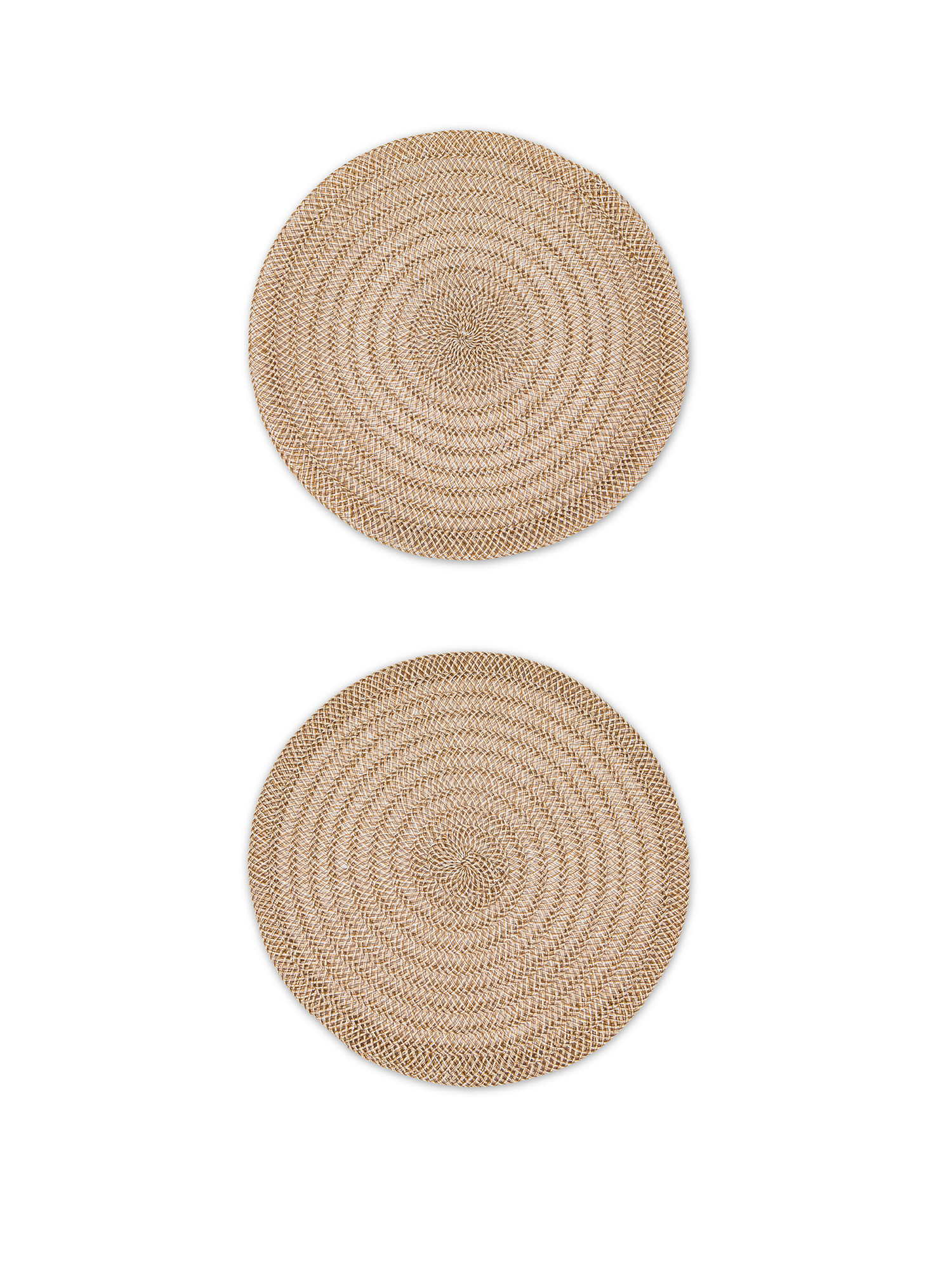 Set of 2 woven placemats, Dark Beige, large image number 0
