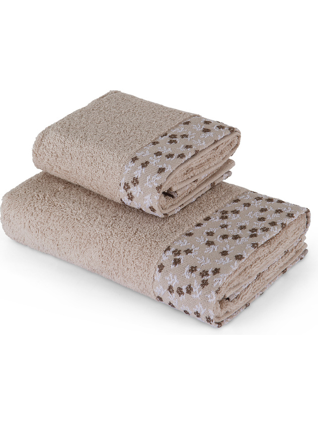Asciugamano spugna di cotone bordo floreale