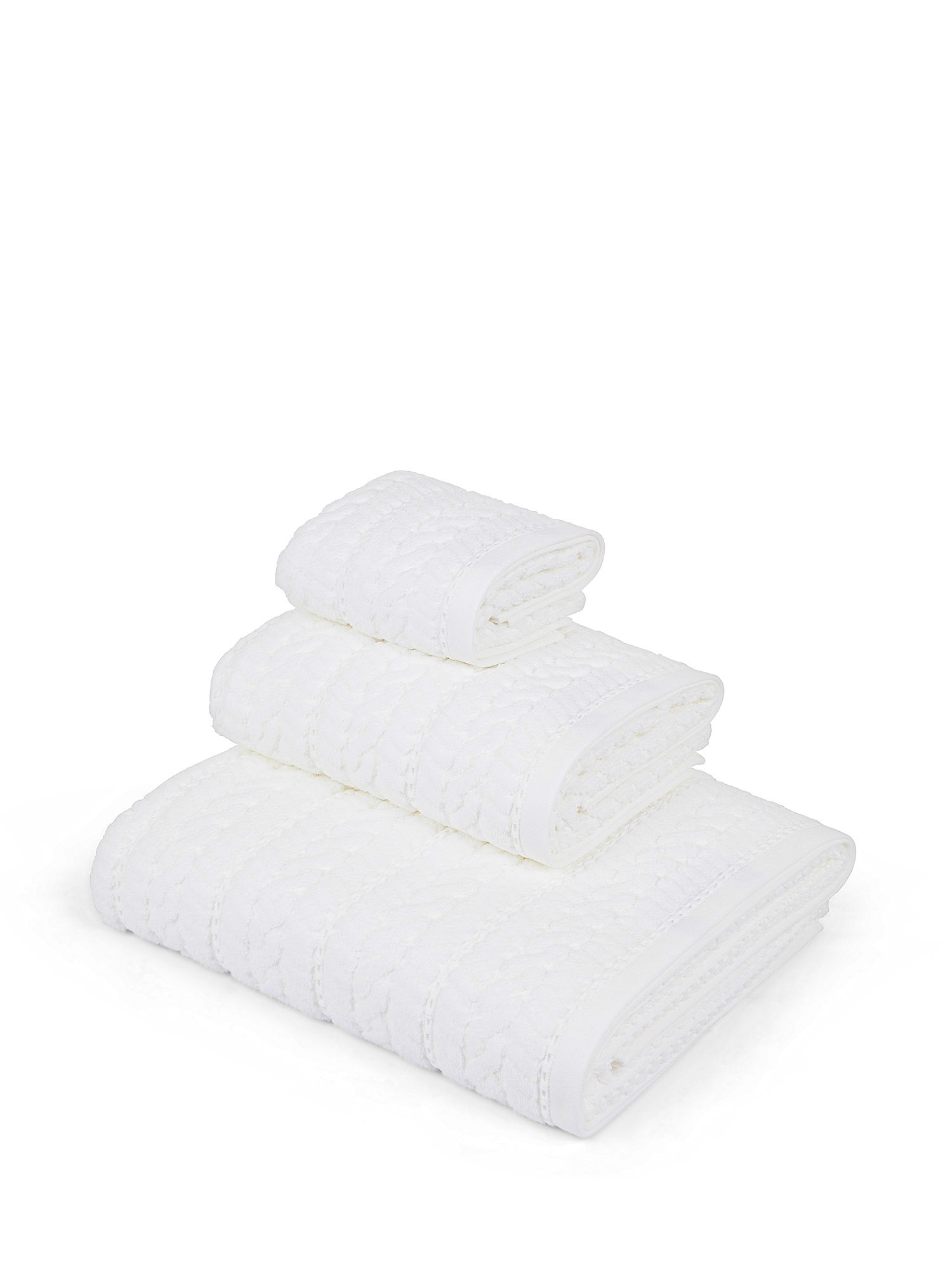 Thermae zero twist cotton towel, White, large image number 0