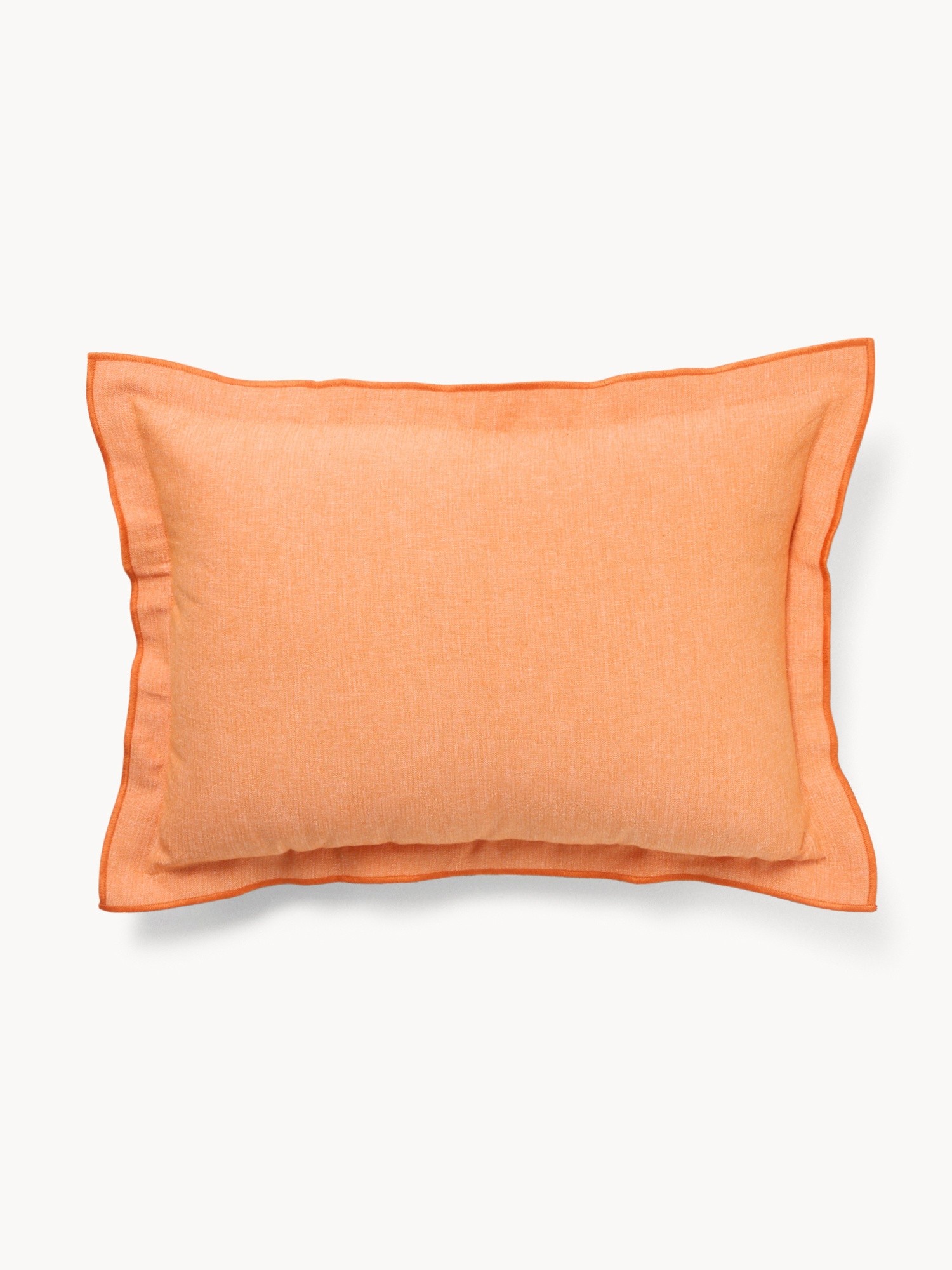 Chambray Cotton Pillow 35x50cm - Introductory Price, Orange, large image number 0