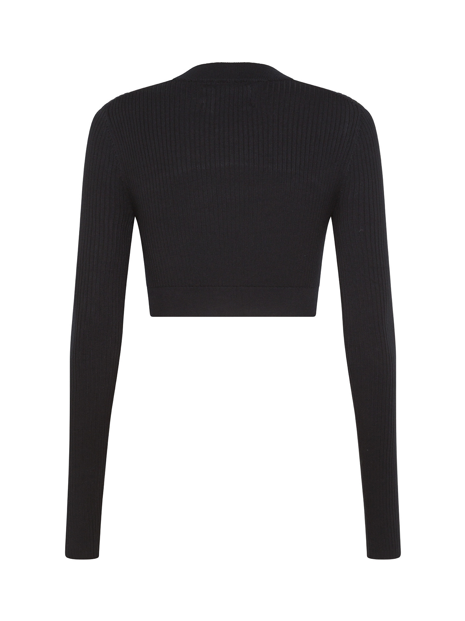 Calvin Klein Jeans - Crop sweater with cut out effect, Black, large image number 1