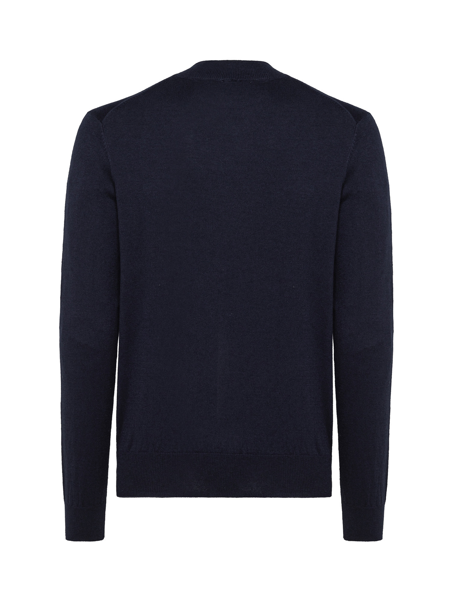 Sweater in cotton and wool blend, Blue, large image number 1