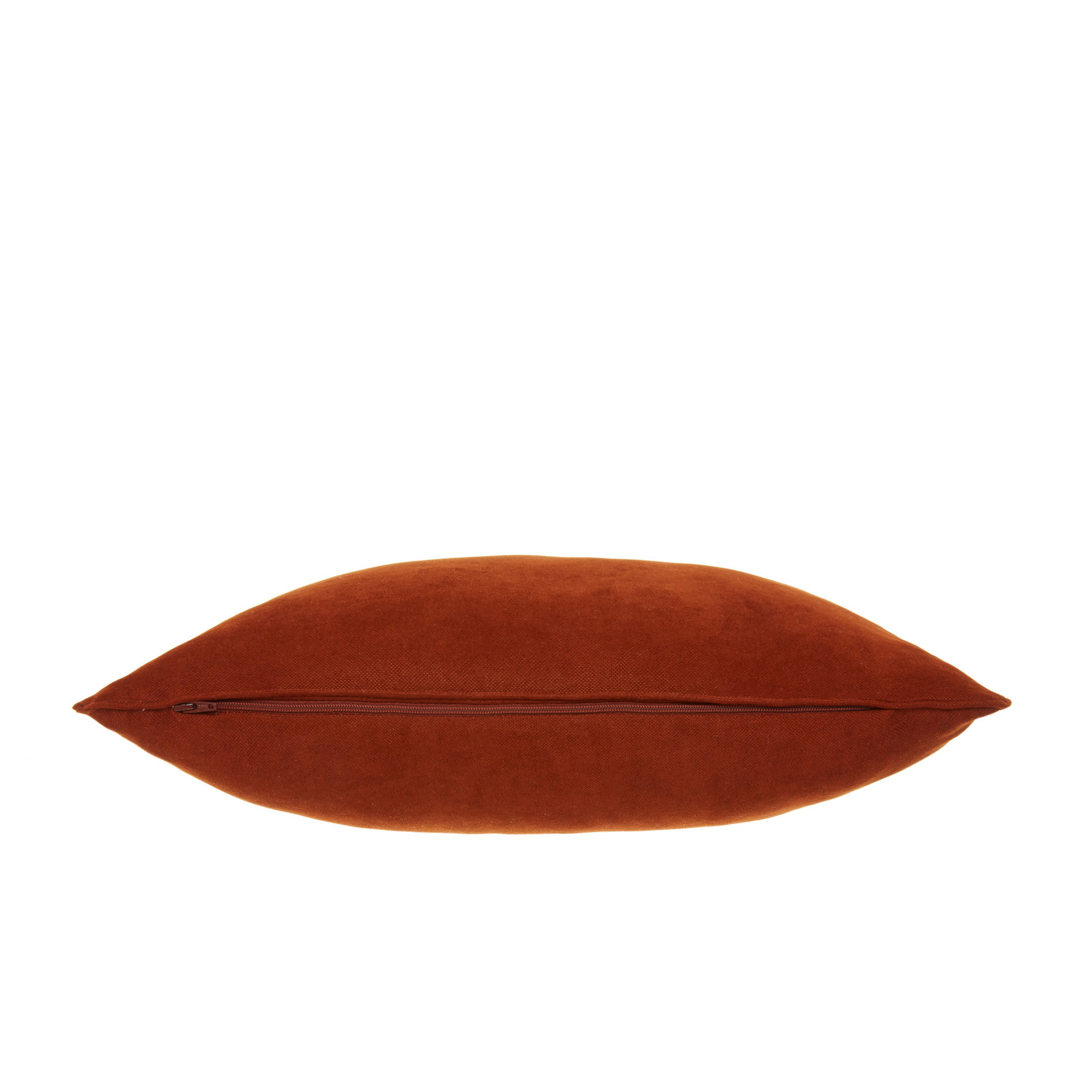 Solid colour melange cushion, Brick Red, large image number 1