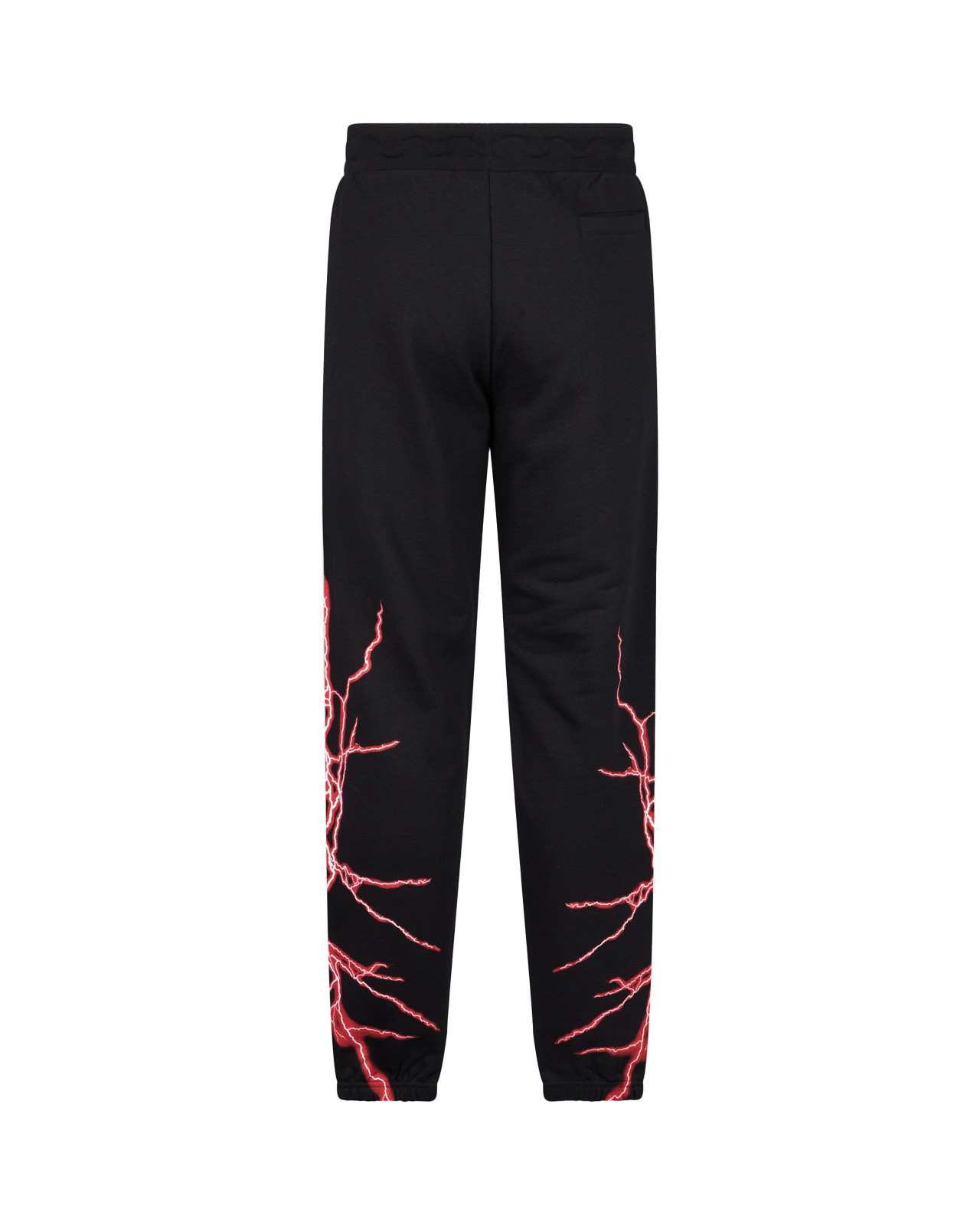 Phobia - Cotton trousers with lightning bolt print, Black, large image number 3