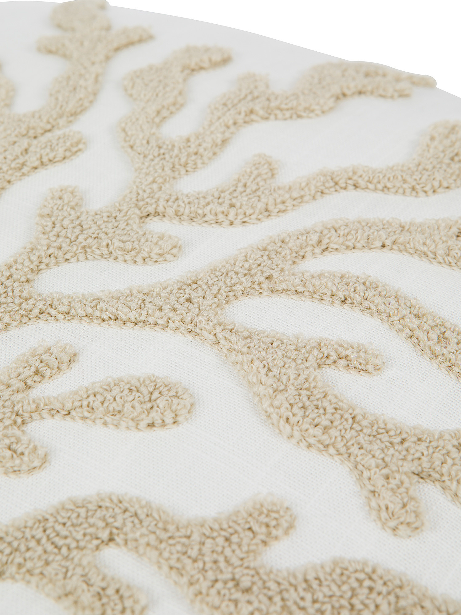 Cuscino 45x45 cm decoro corallo, Bianco/Beige, large image number 2