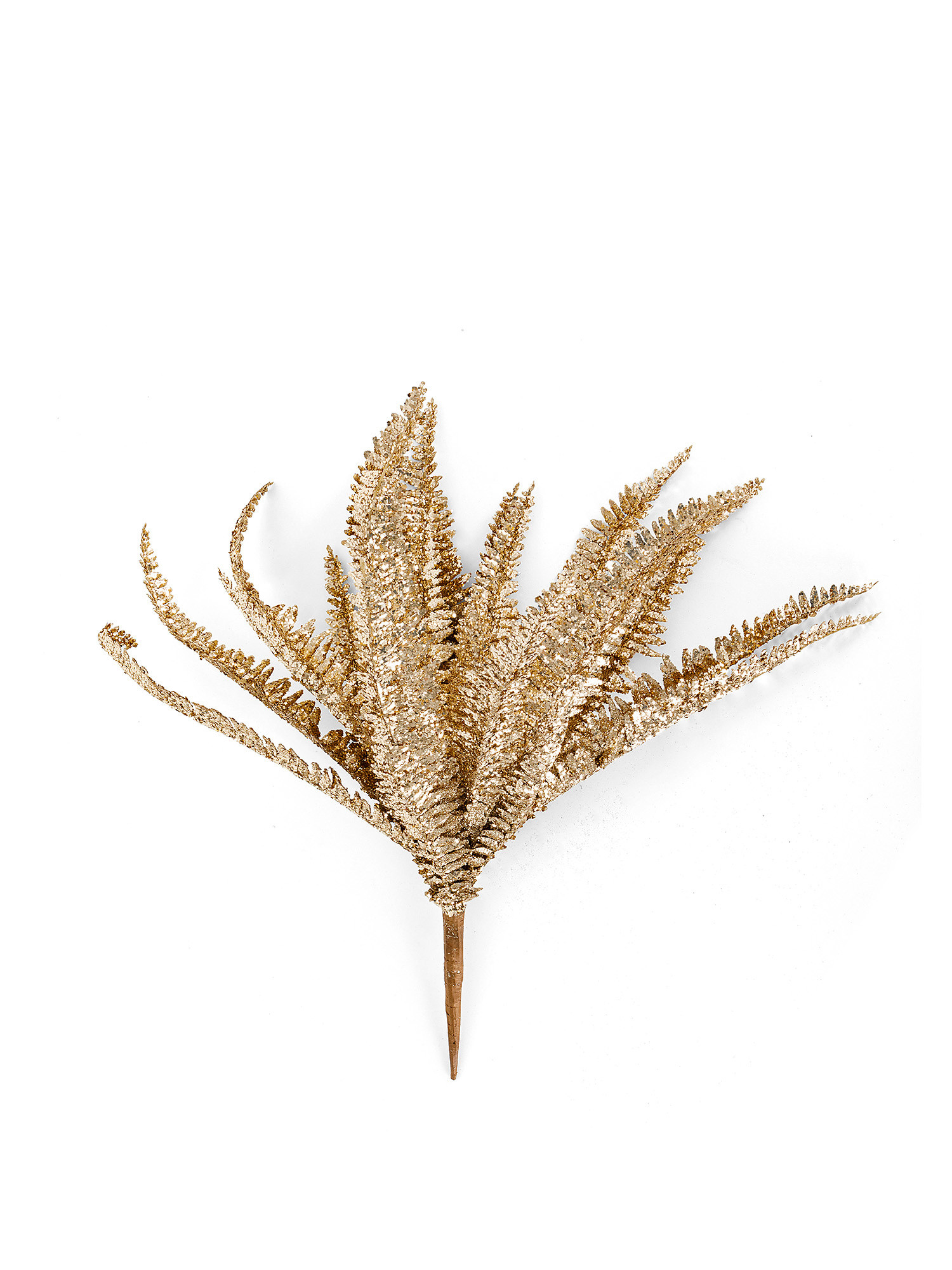 Fern branch with glitter, Gold, large image number 0
