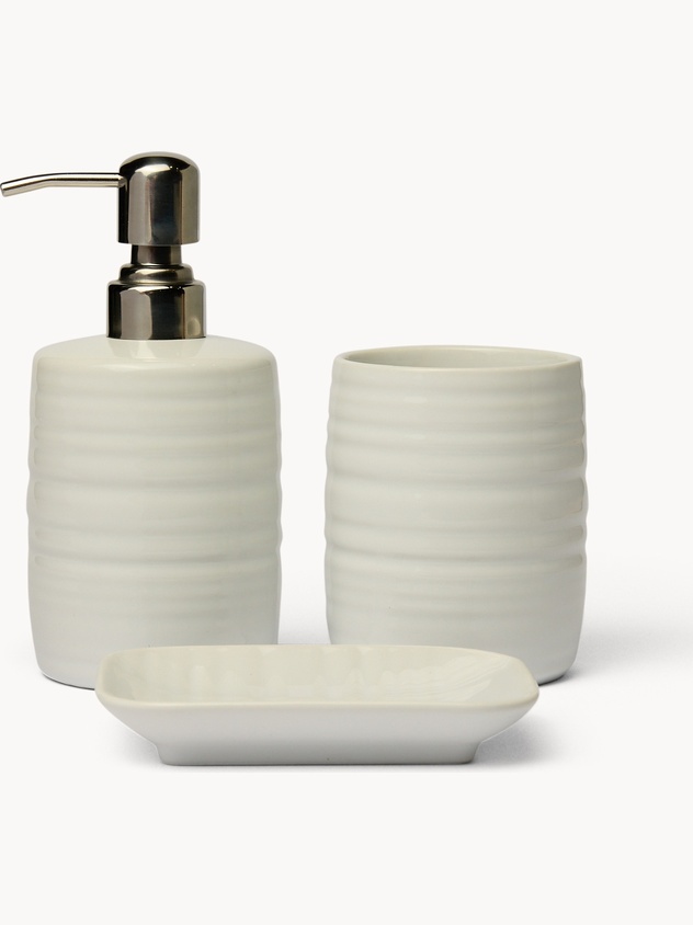 Set 3 accessori bagno in ceramica - Prezzo di lancio