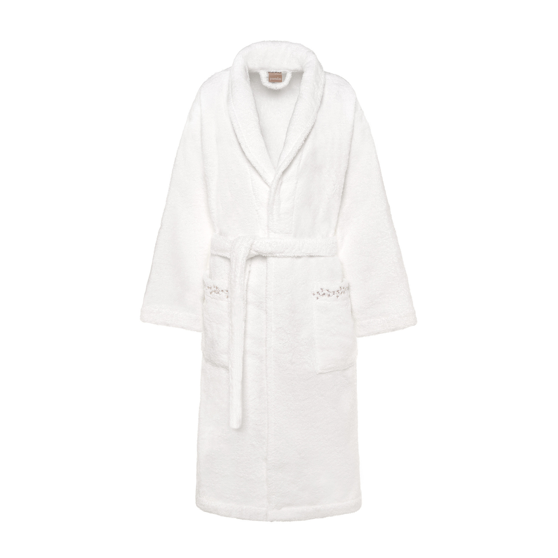 Portofino 100% cotton terry bathrobe, White, large image number 1