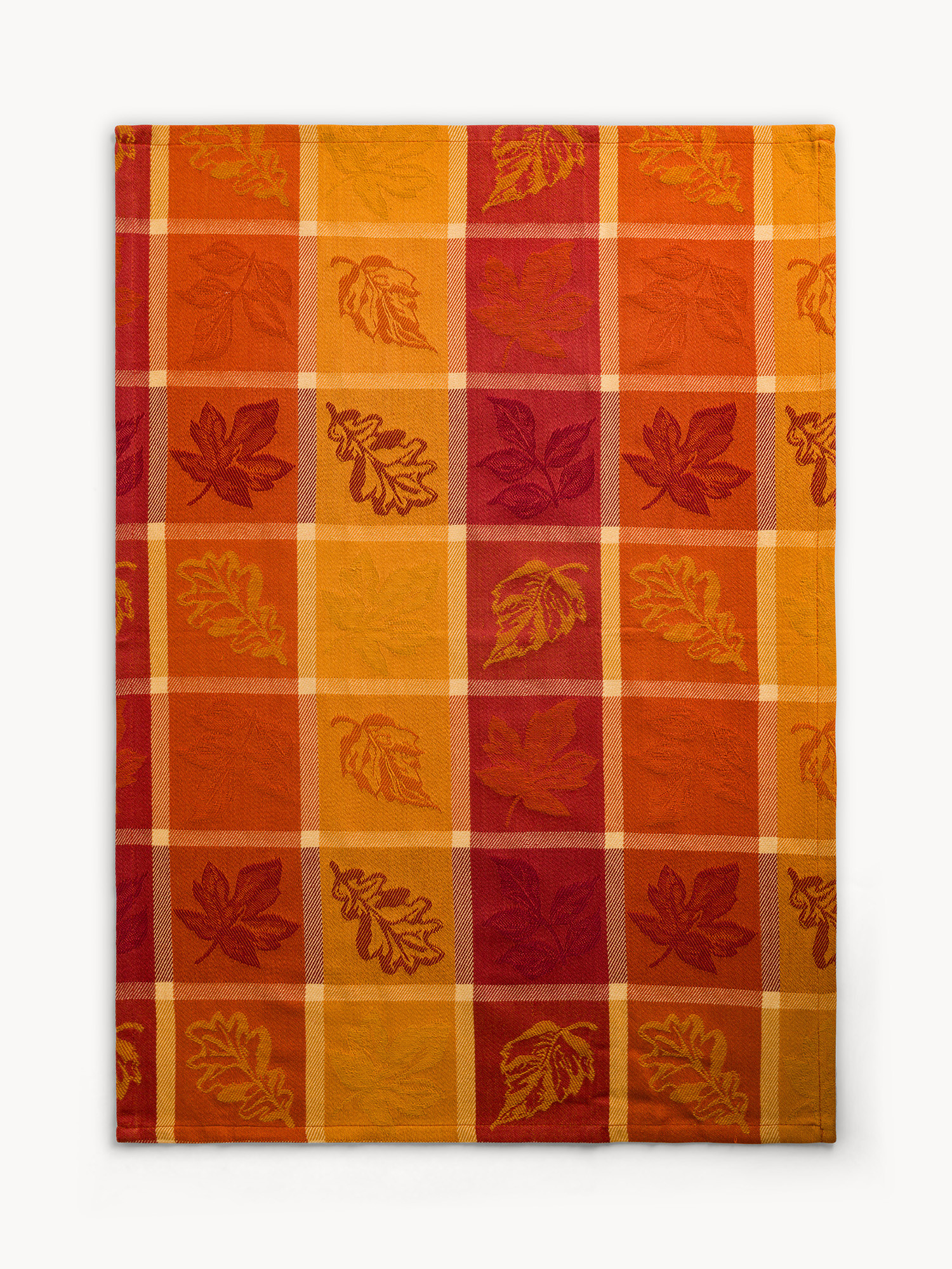 Set of 3 pure cotton jacquard tea towels, Yellow, large image number 1