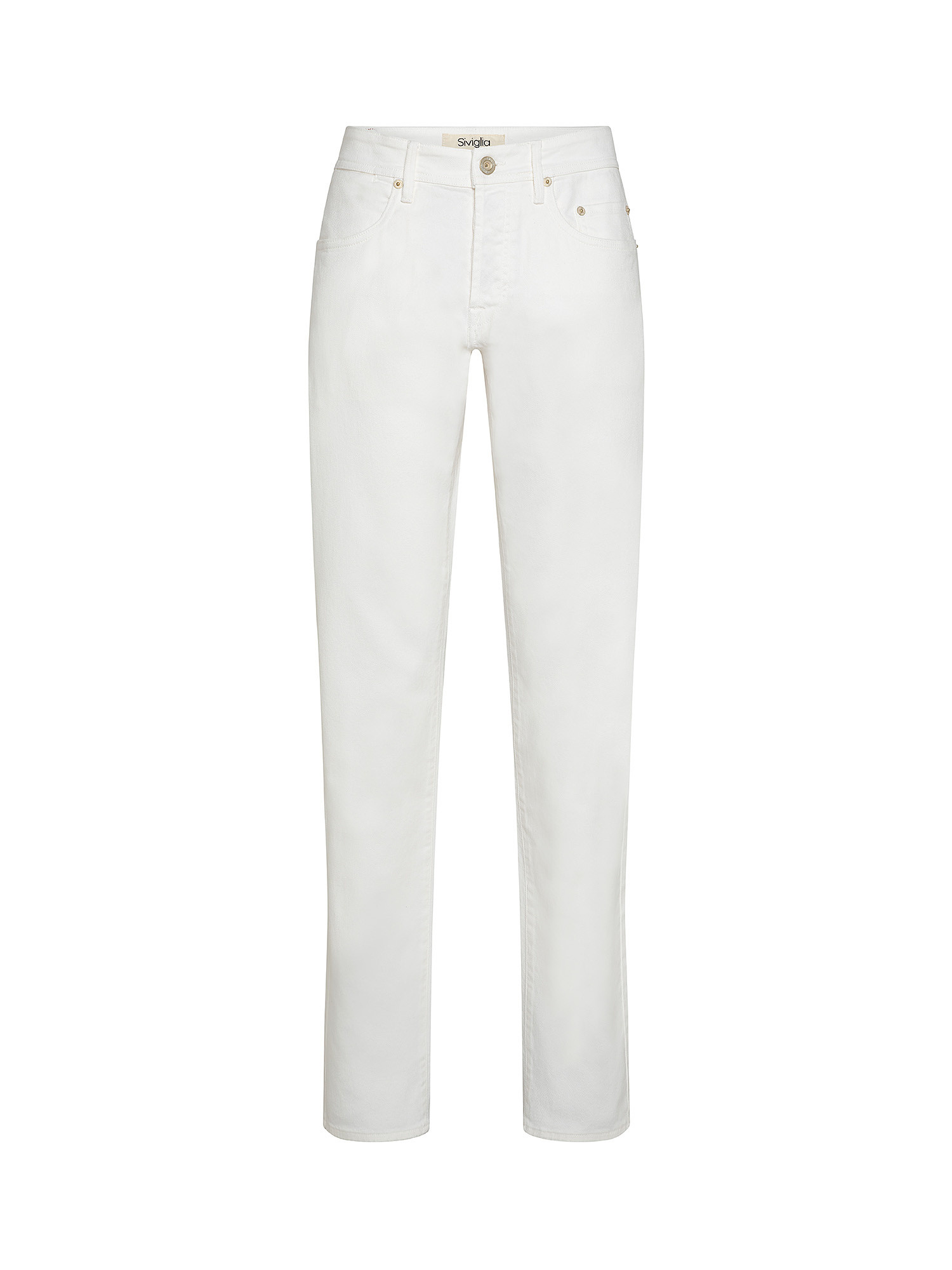 Pantalone denim, Bianco, large image number 0