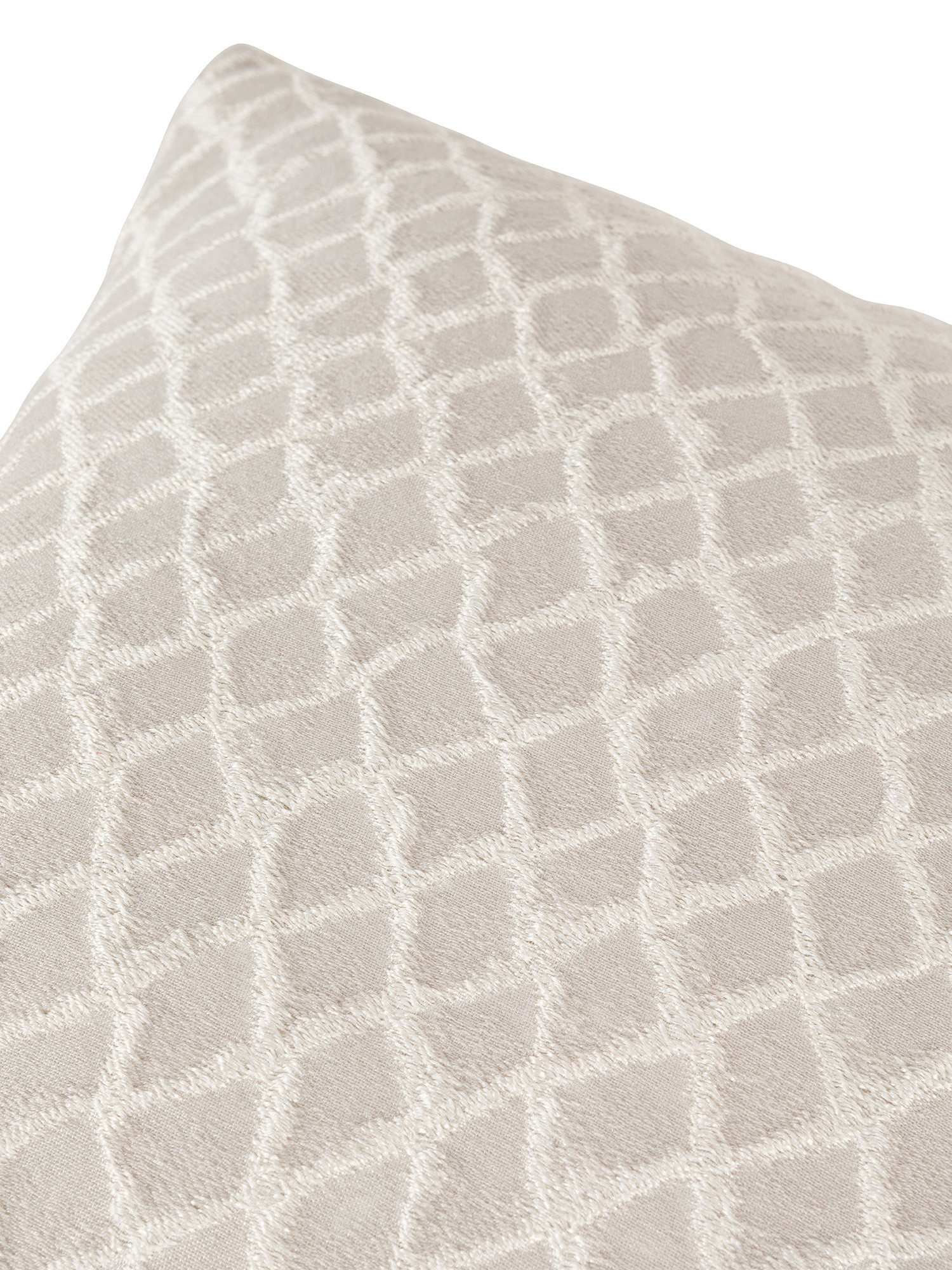 Cuscino in tessuto jacquard  motivo geometrico 45x45 cm, Grigio argento, large image number 2