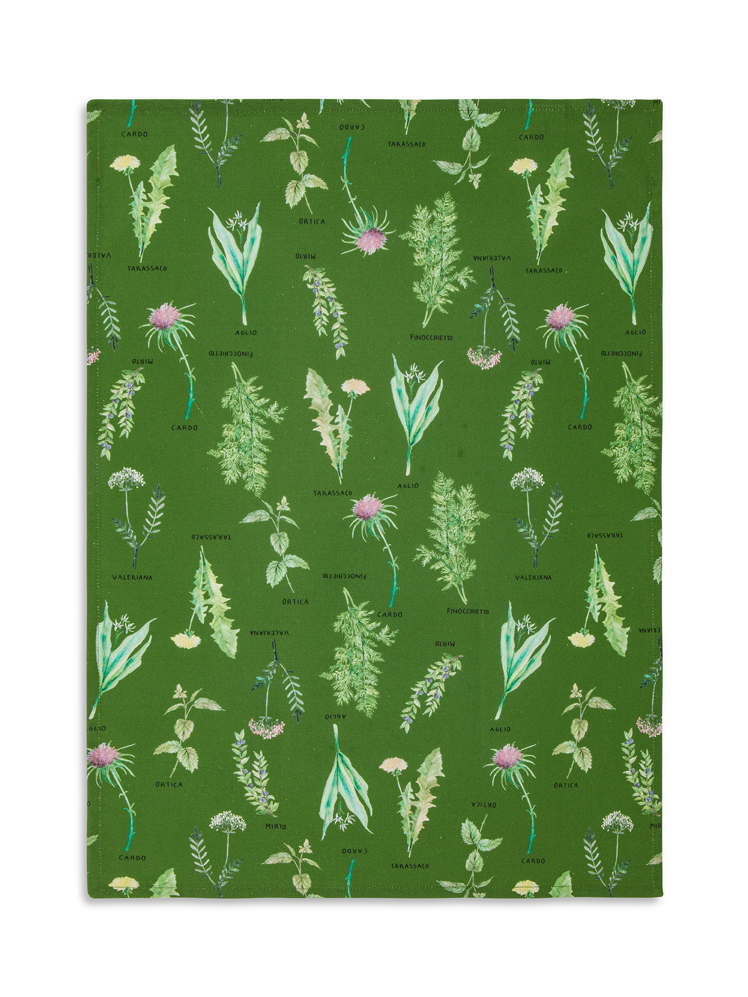 Set of 3 Cotton Panama tea towels with botanical print, White, large image number 2