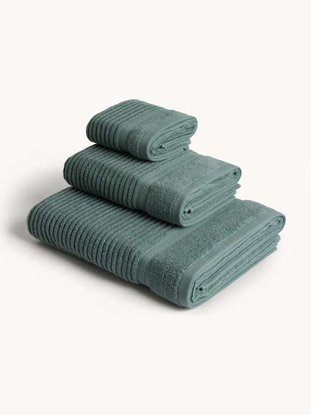 Asciugamano in spugna zero twist motivo a righe