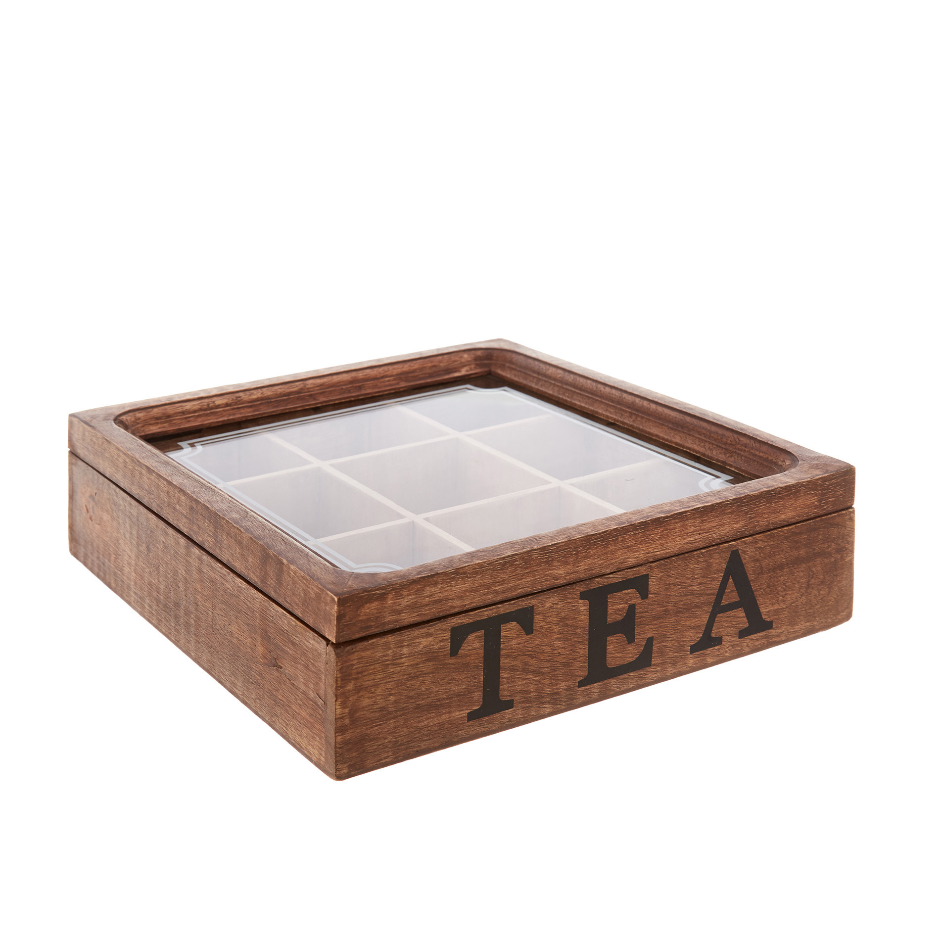 Tea box in legno, Marrone, large