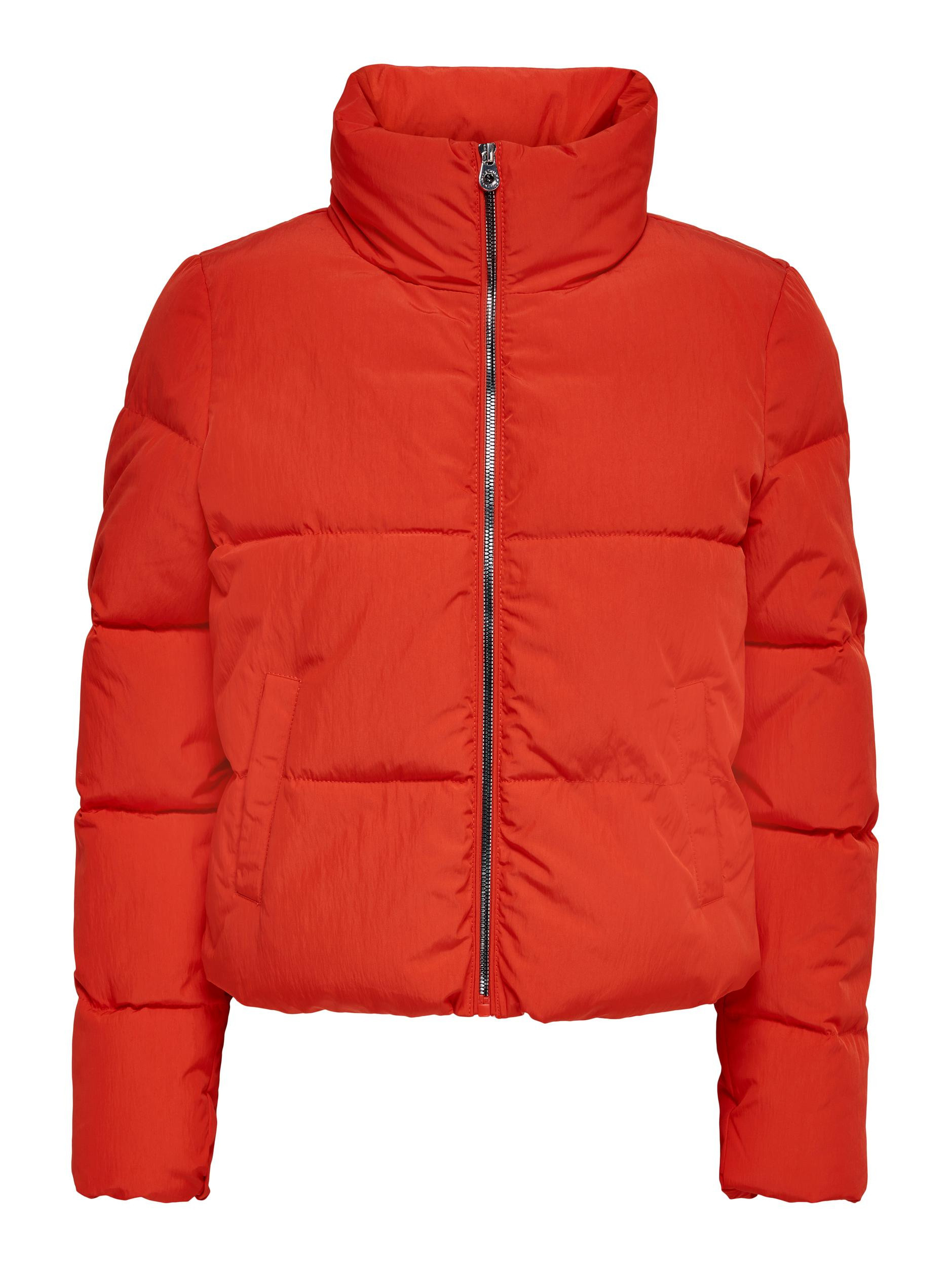 Down jacket with zip and pockets, Red, large image number 0
