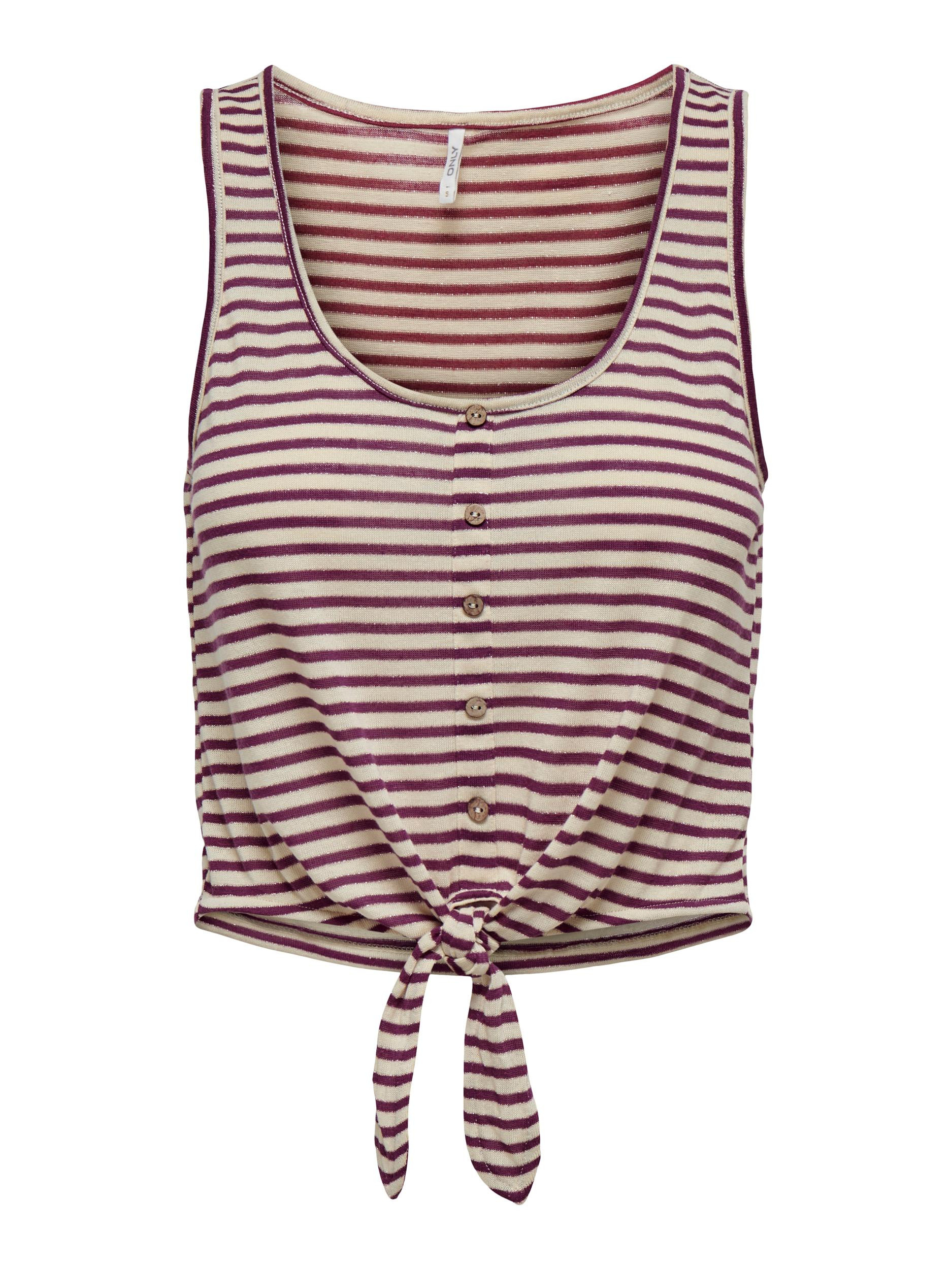 Only - Striped tank top, Dark Pink, large image number 0