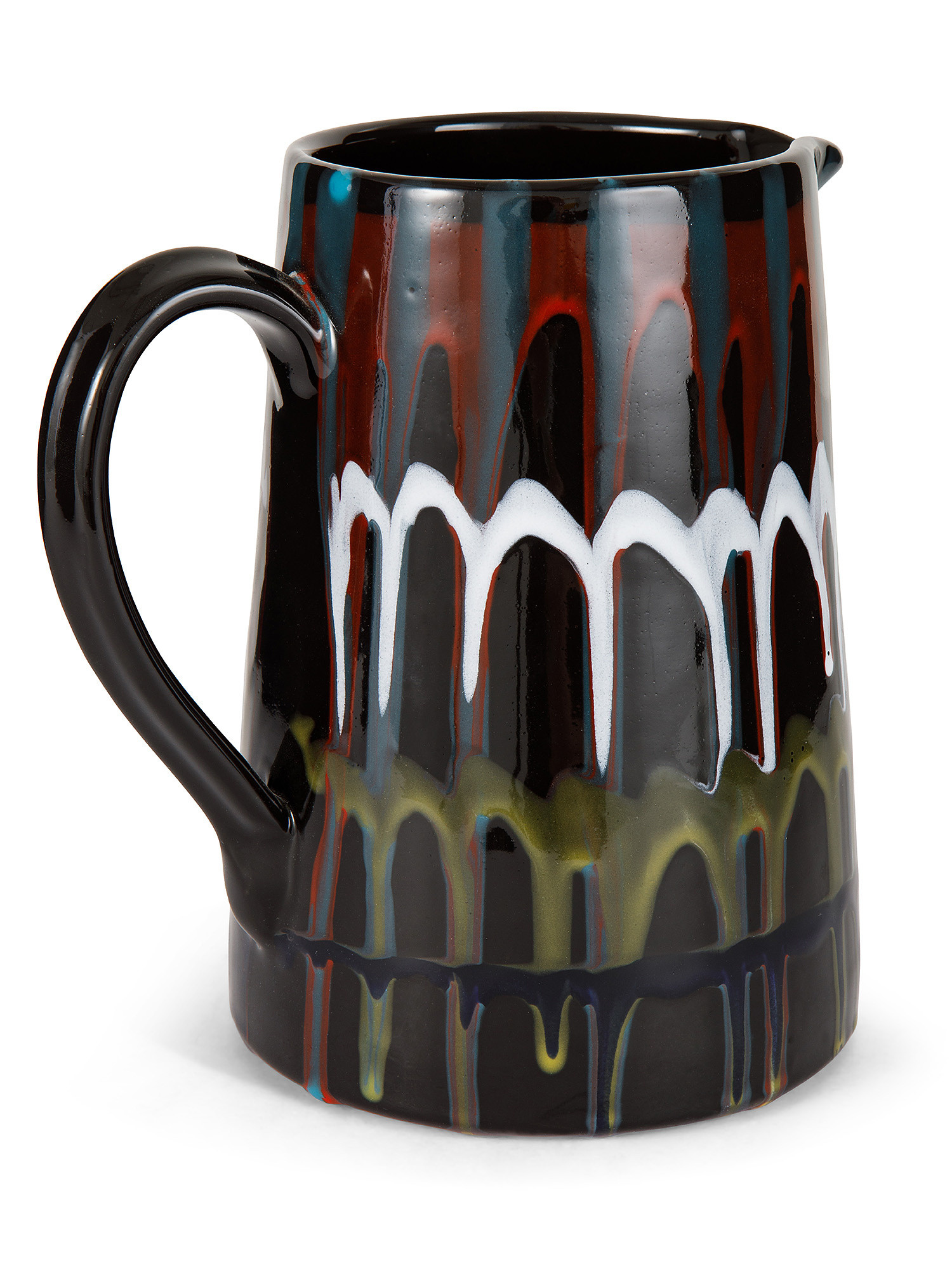 Grottaglie ceramic pitcher made and hand painted, Multicolor, large image number 1