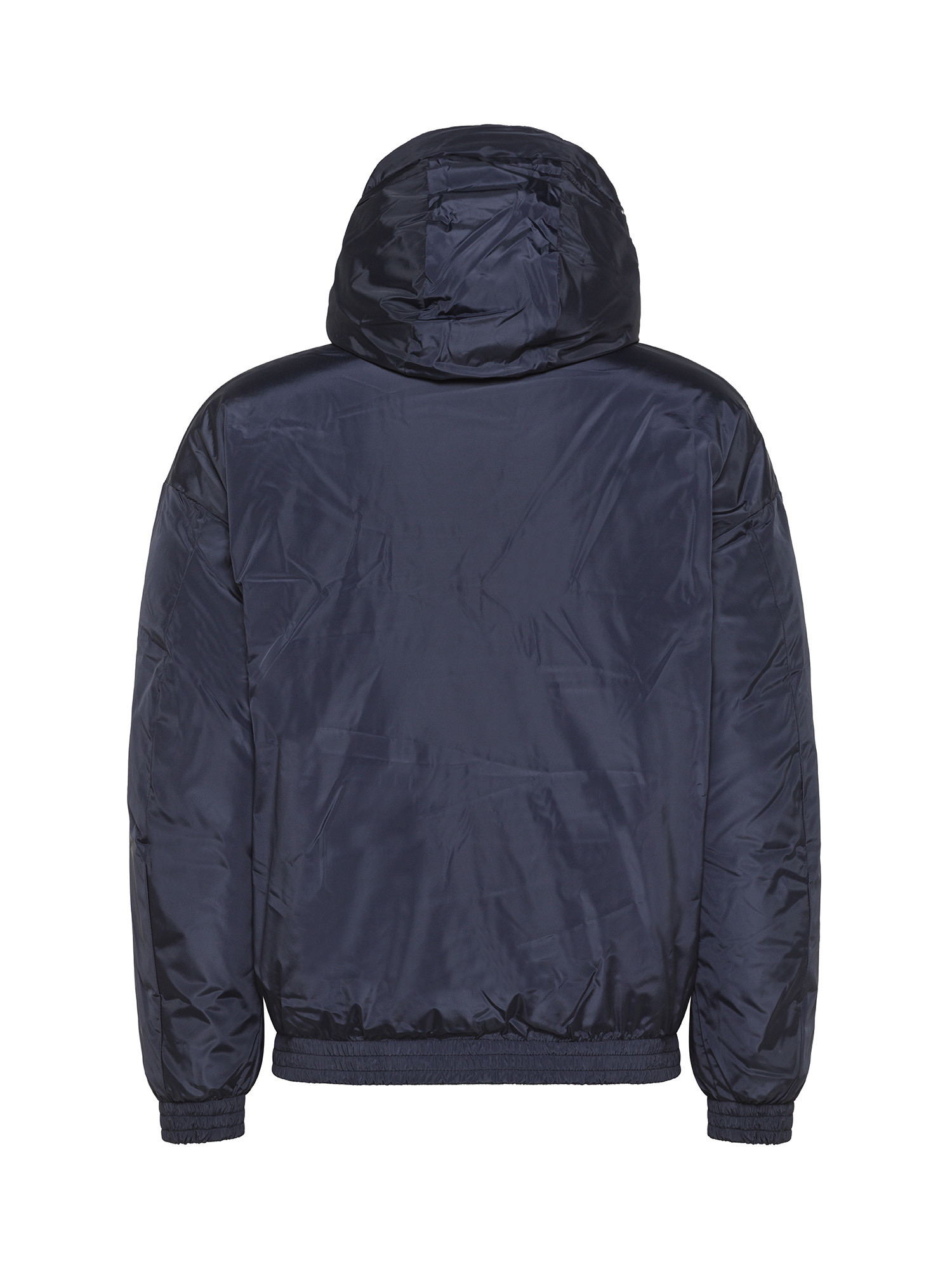 Emporio Armani - Reversible down jacket with hood in nylon, Dark Blue, large image number 1