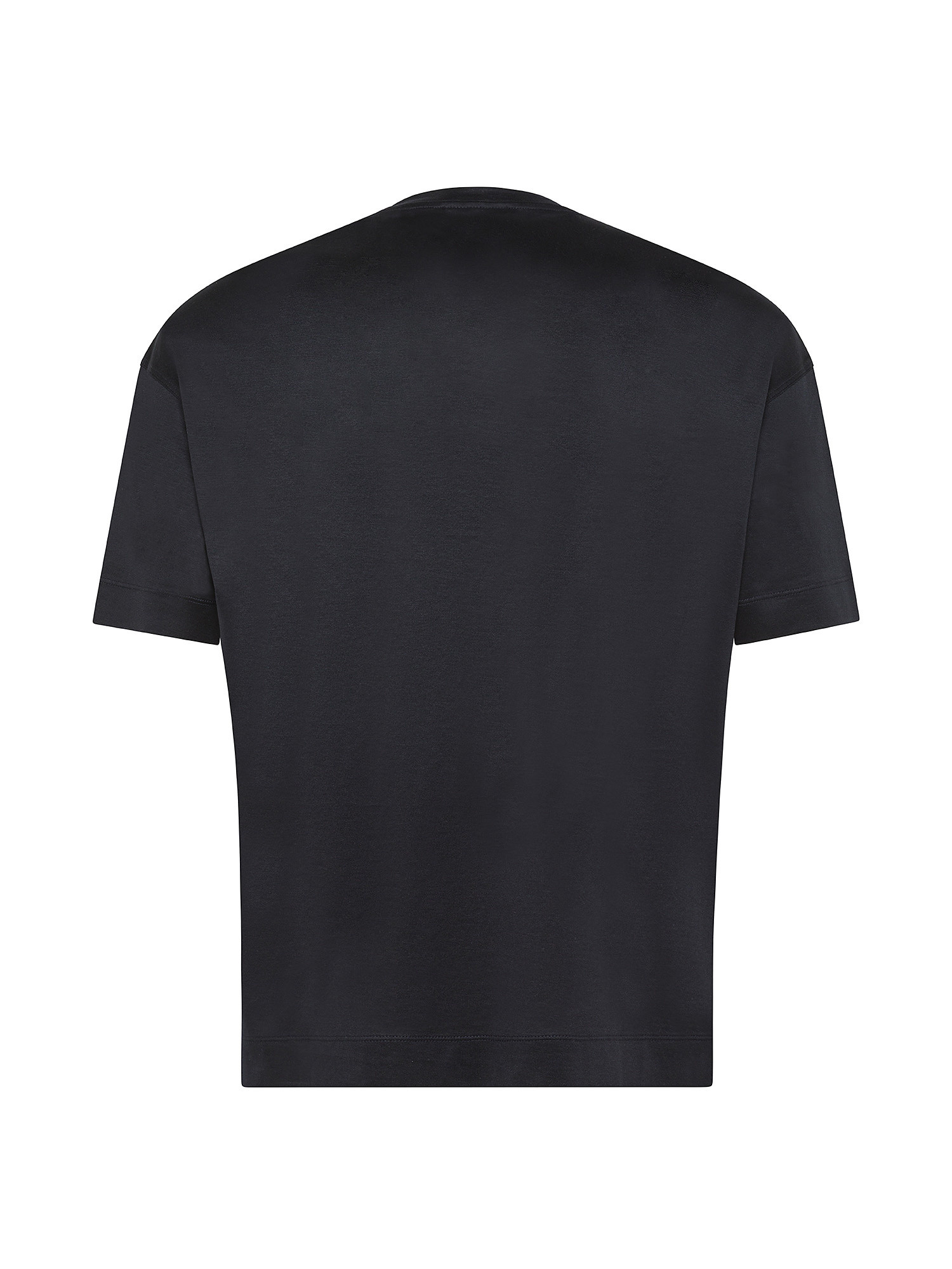 Emporio Armani - T-shirt con logo ricamato, Blu scuro, large image number 1