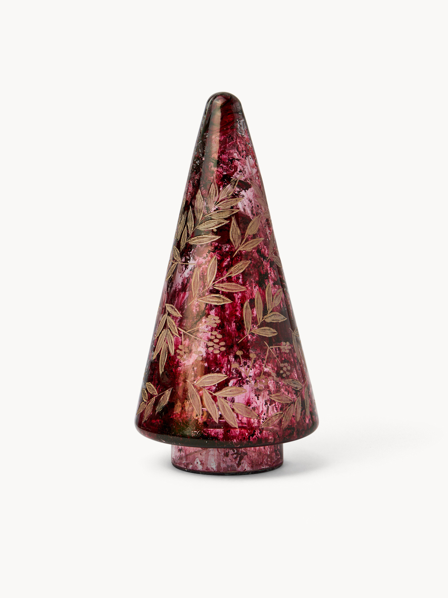 Decorazione a forma di albero in vetro, Rosso, large image number 0