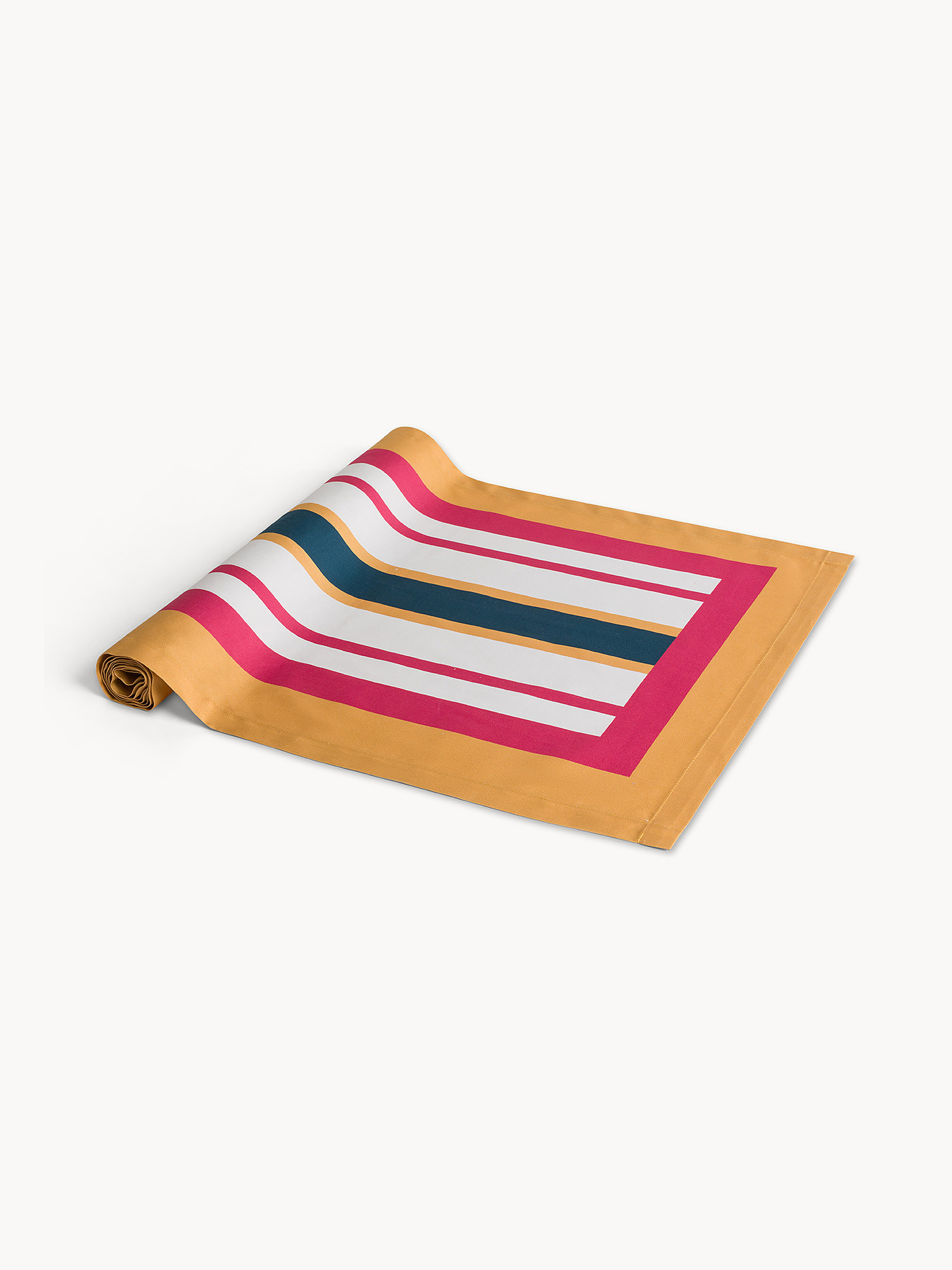 Runner in twill di cotone a righe, Multicolor, large image number 0