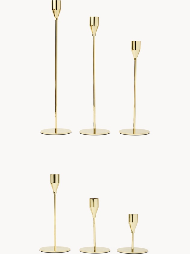 Set of 6 iron candle holders in a gift box