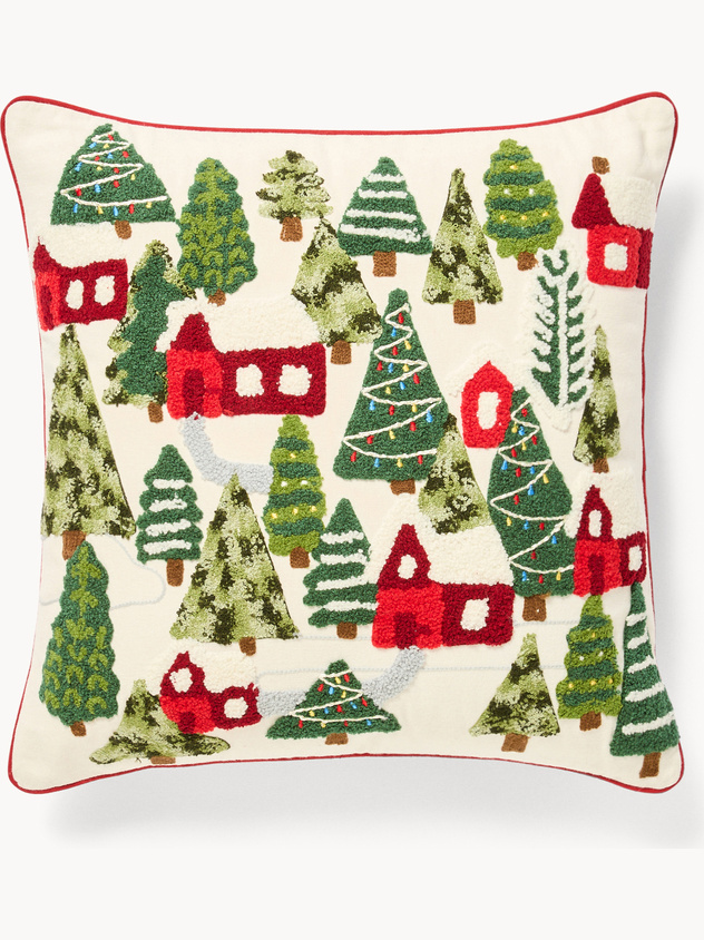 45x45 cm pillow with house embroidery