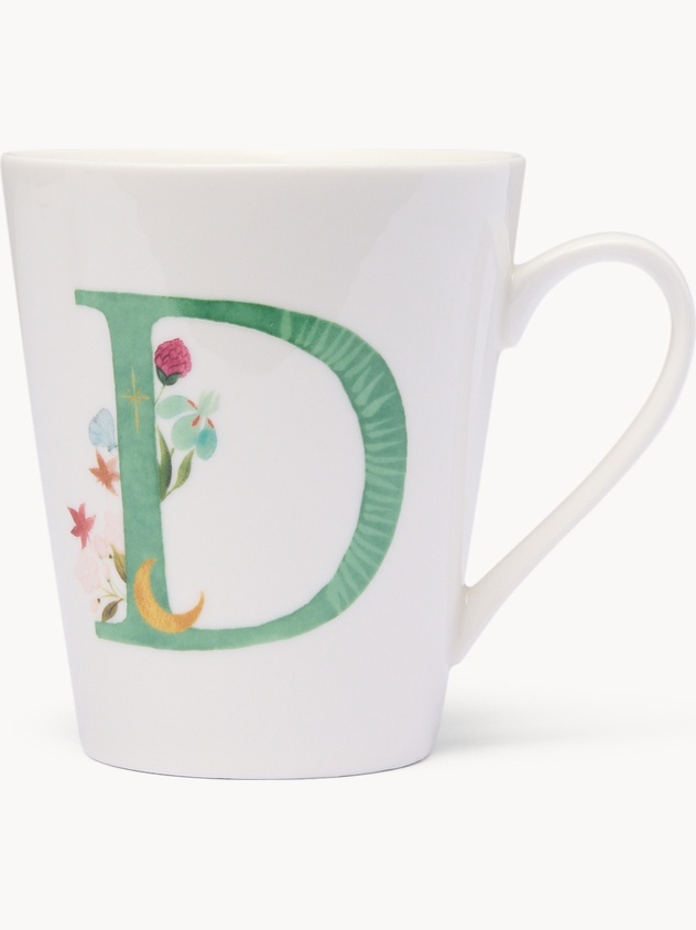 Mug in new bone china lettera D