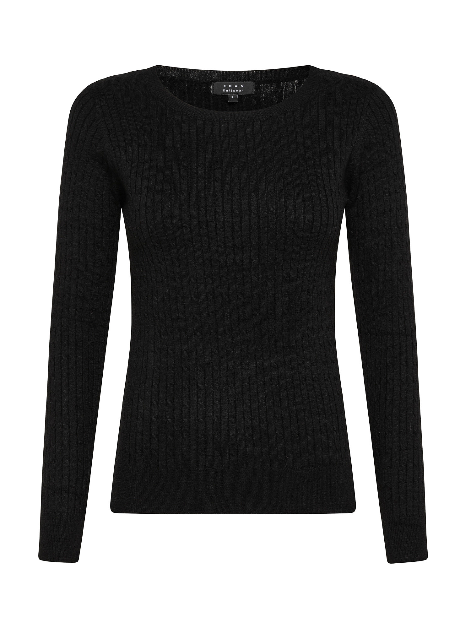 Crewneck knit pullover, Black, large image number 0