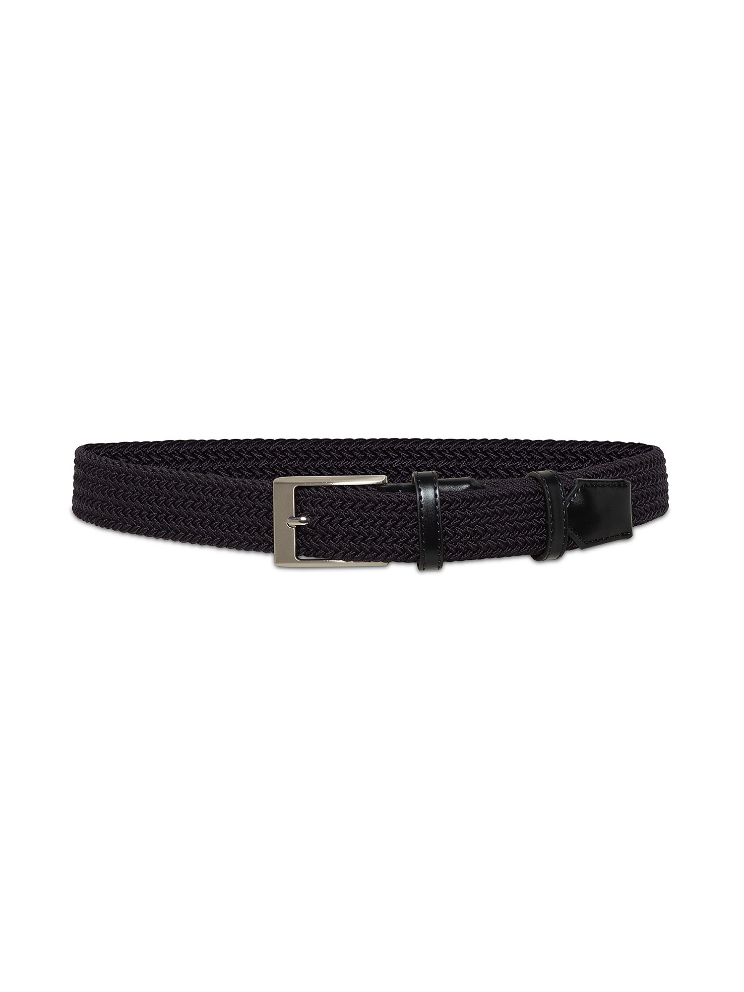 Belt with braided elastic, Blue, large image number 1