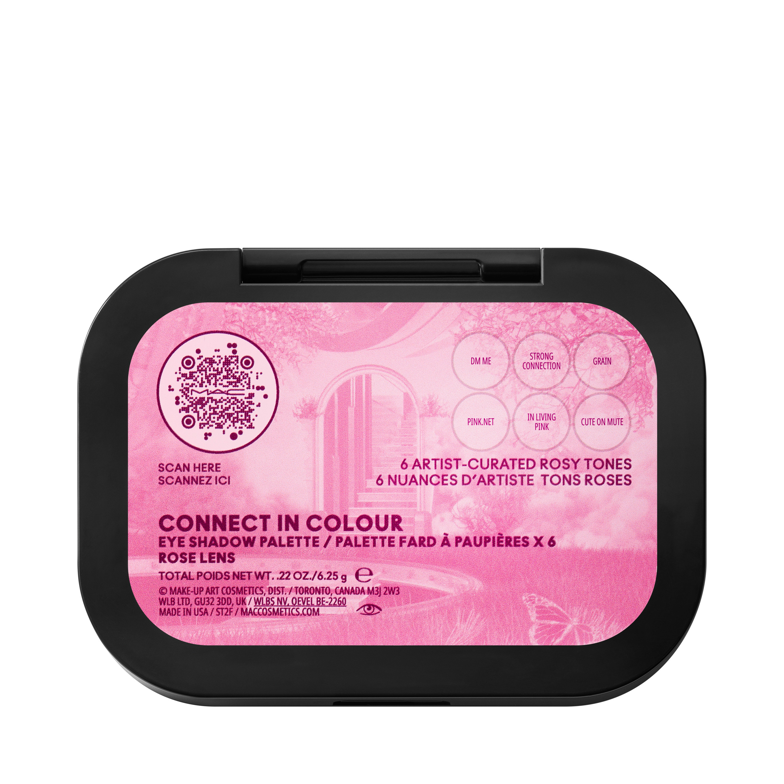 Connect in colour eye palette x6 - Rose Lens, Pink, large image number 2