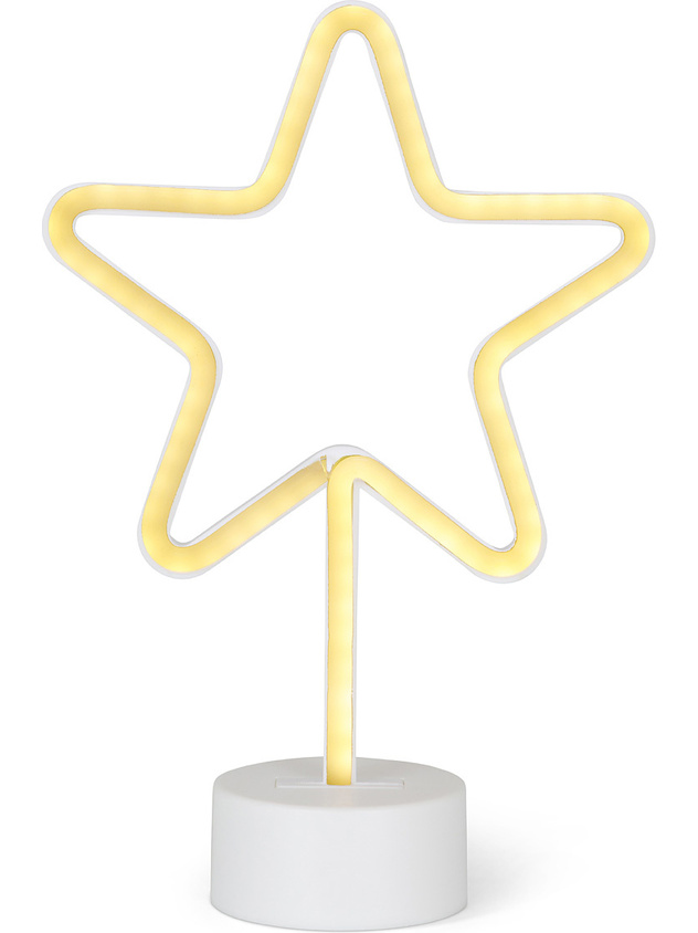 LED neon star with base