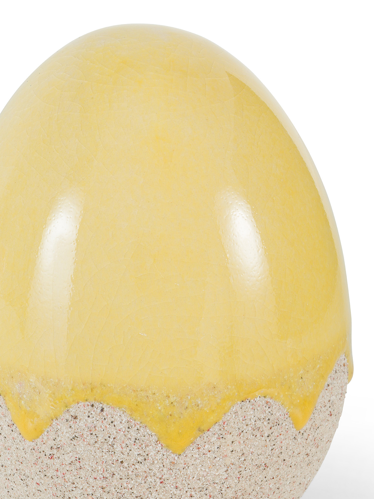 Porcelain egg ornament, Yellow, large image number 1