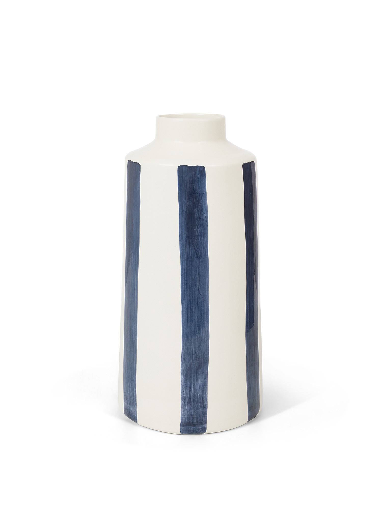 Vaso in ceramica prodotto artigianalmente, Bianco, large image number 0