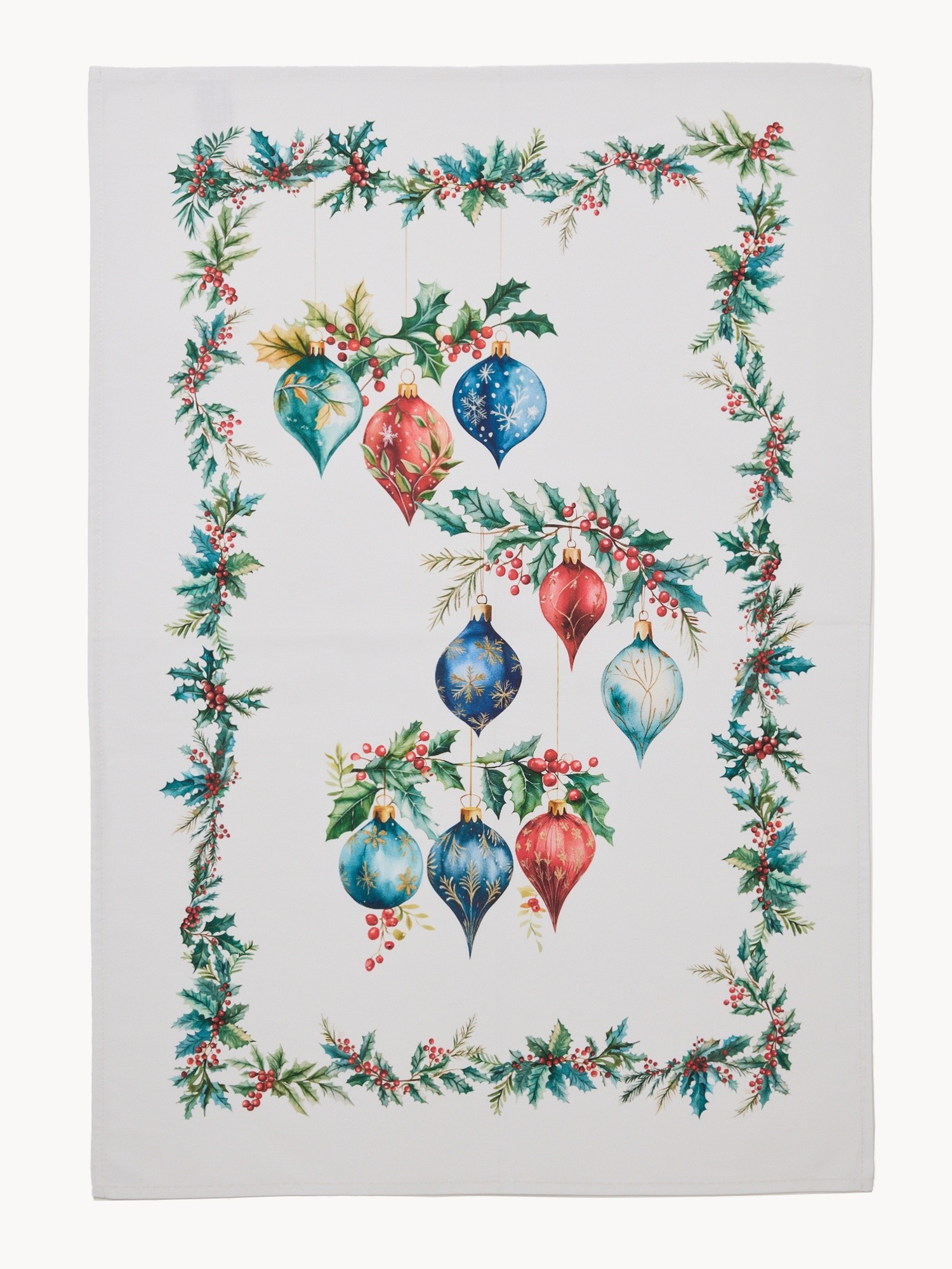Strofinaccio in puro cotone stampa natalizia by Tessitura Randi, Multicolor, large image number 3