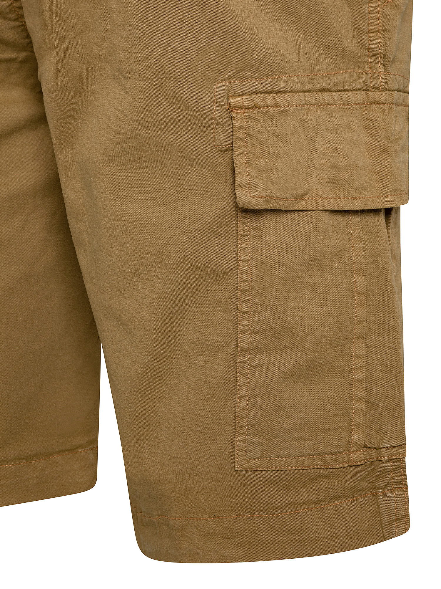 Stretch cotton cargo bermuda shorts, Beige, large image number 2