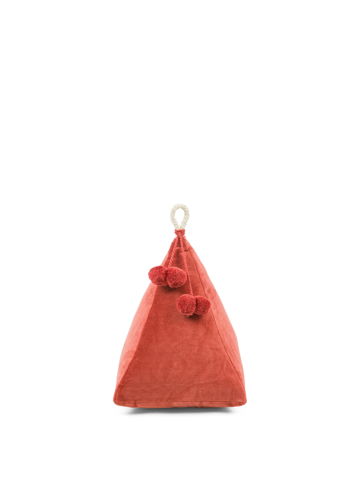 Fermaporta con pon pon, Rosso, large image number 0