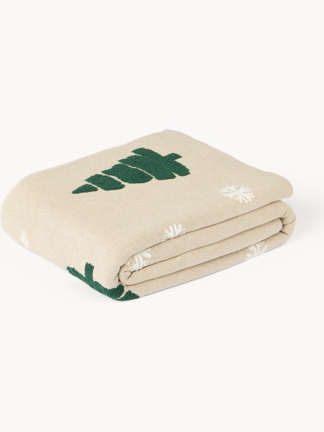 Knitted cotton plaid