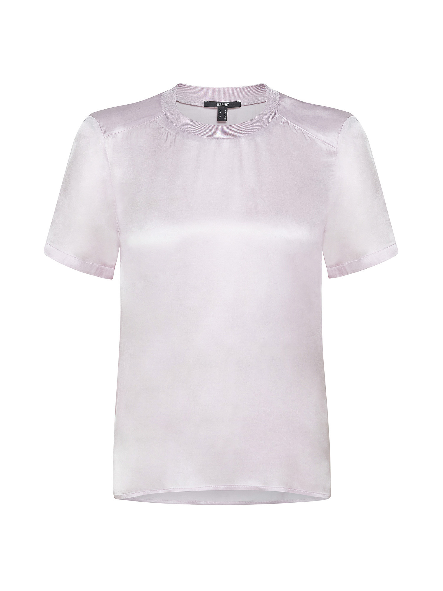 Short-sleeved silk-effect blouse, Light Pink, large image number 0