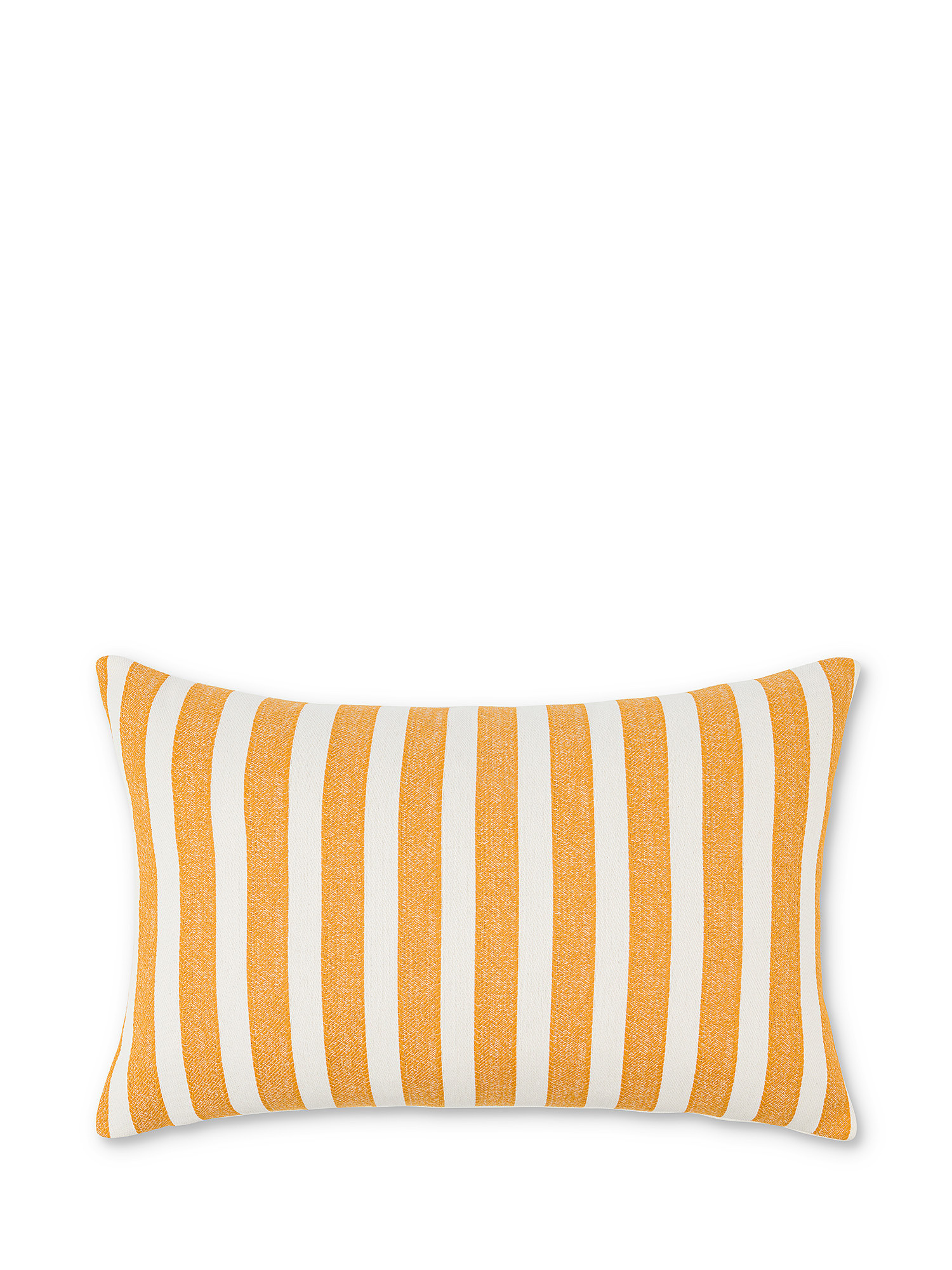 Cuscino tessuto jacquard a righe 35x55cm, Giallo, large image number 0