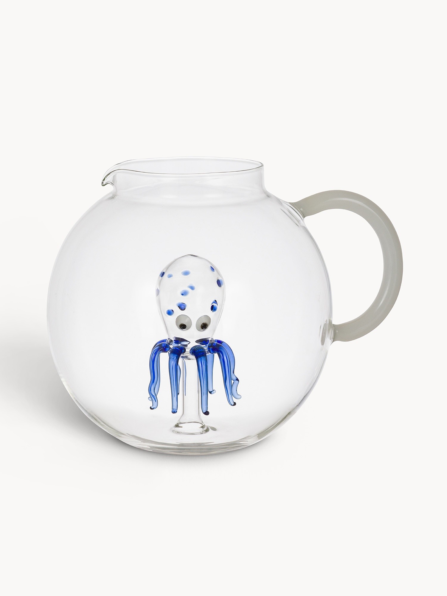 Borosilicate glass carafe with octopus detail, Transparent, large image number 0