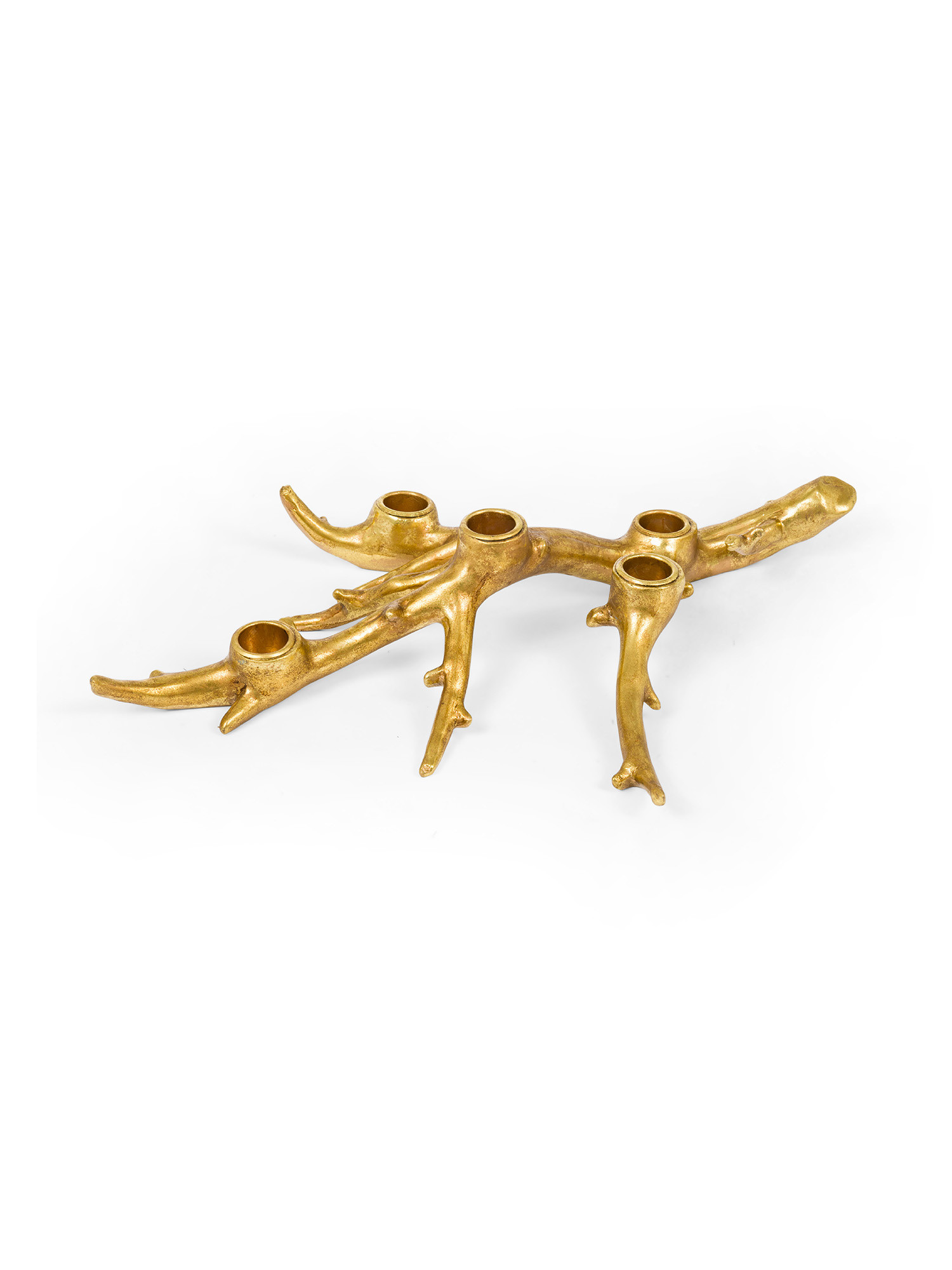 5-light candlestick, Gold, large image number 0
