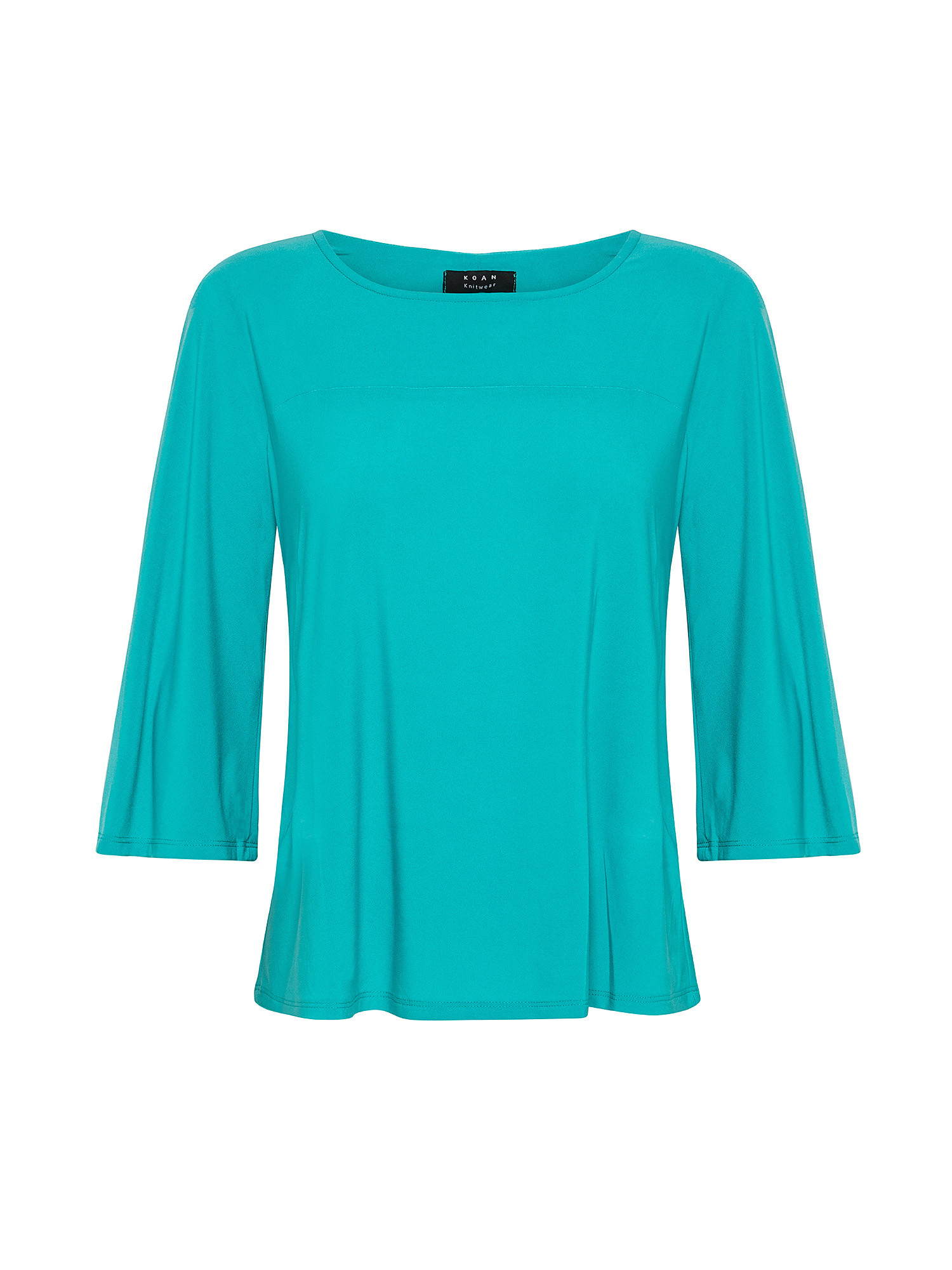 Fluid 3/4 sleeve t-shirt, Turquoise, large image number 0