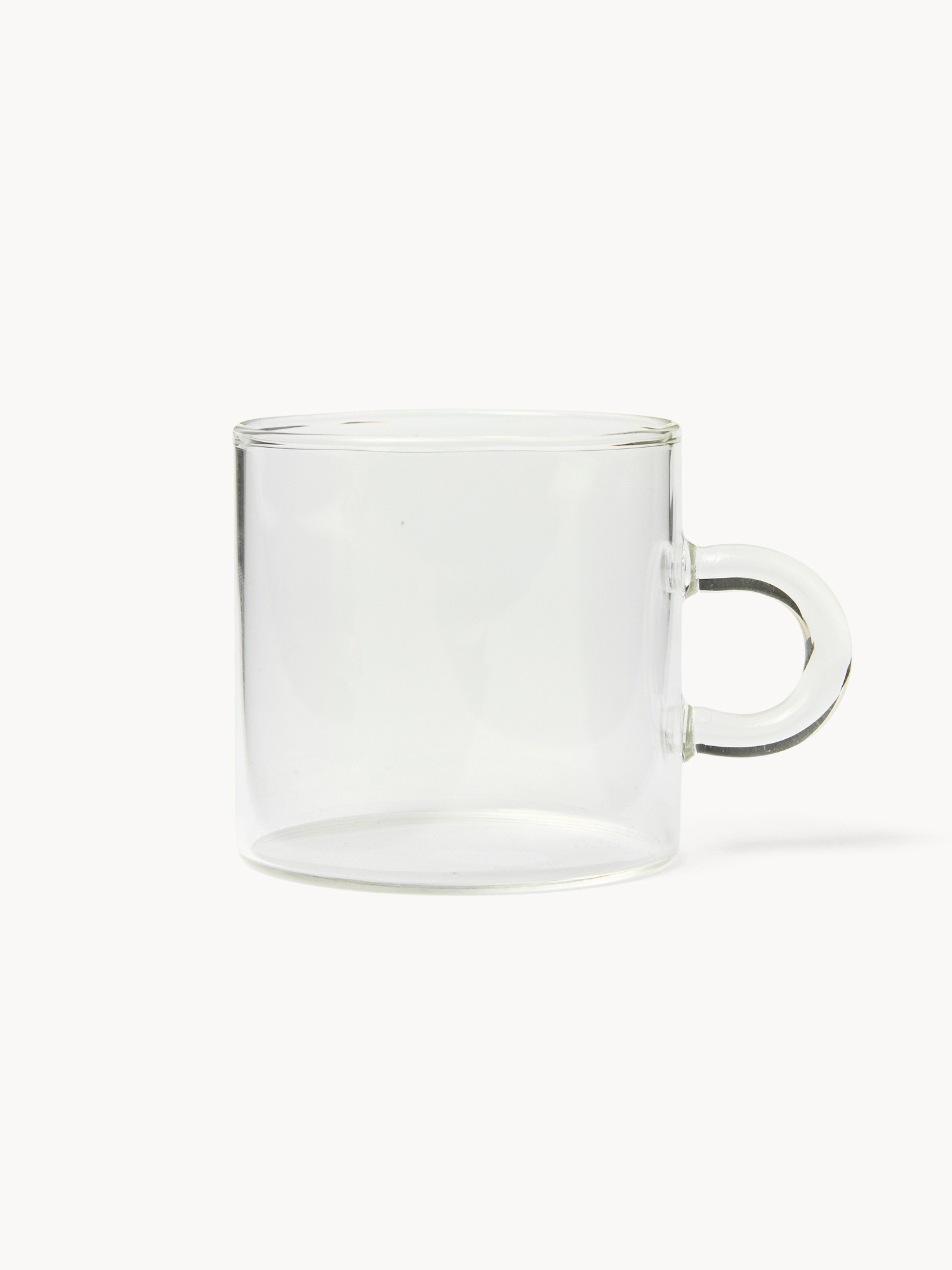Nuvola borosilicate glass tea cup, Transparent, large image number 0