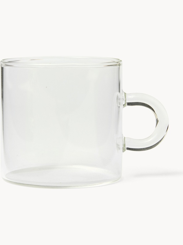 Nuvola borosilicate glass tea cup