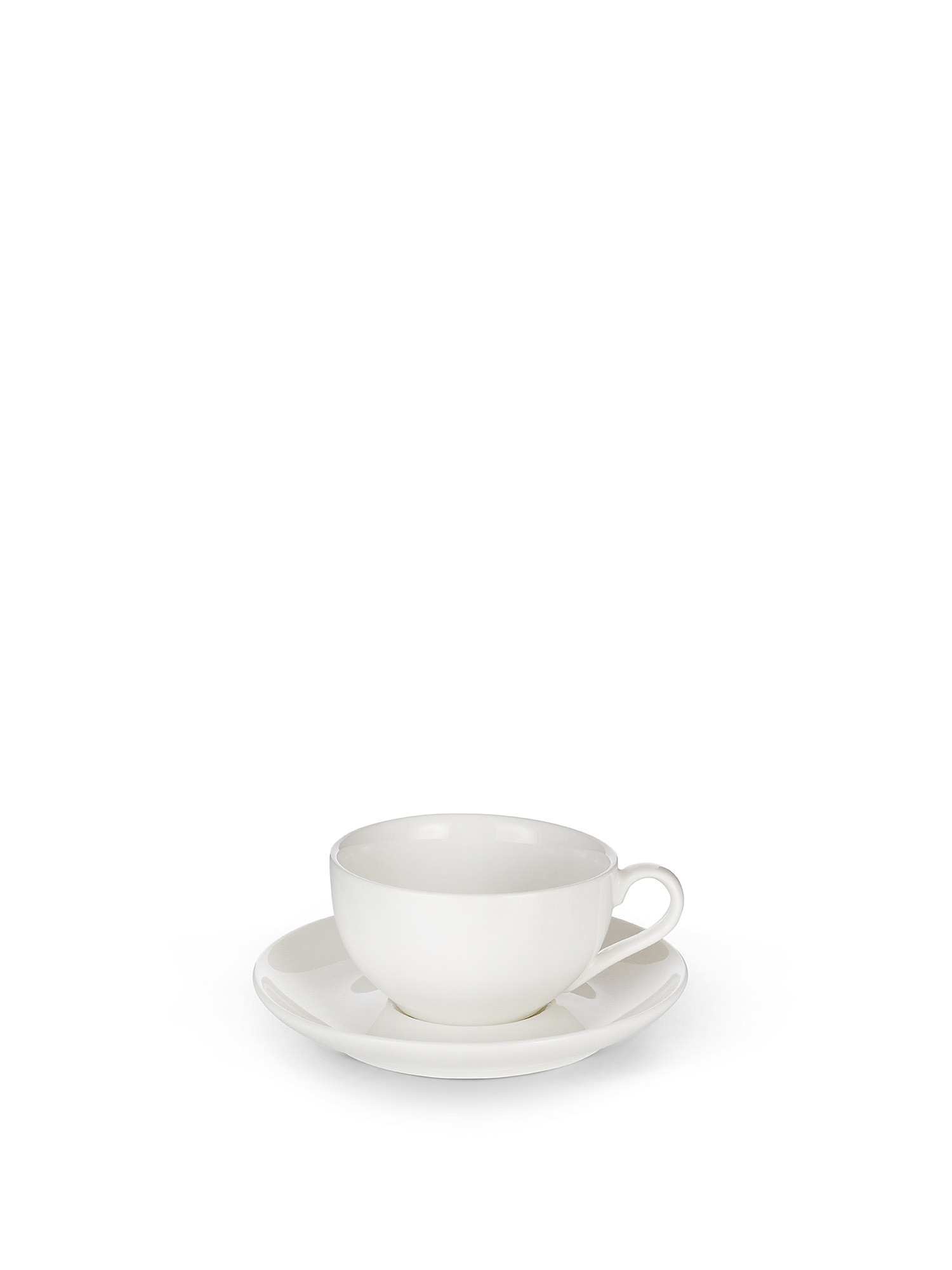 Tazza da caffè porcellana bianca, Bianco, large image number 0