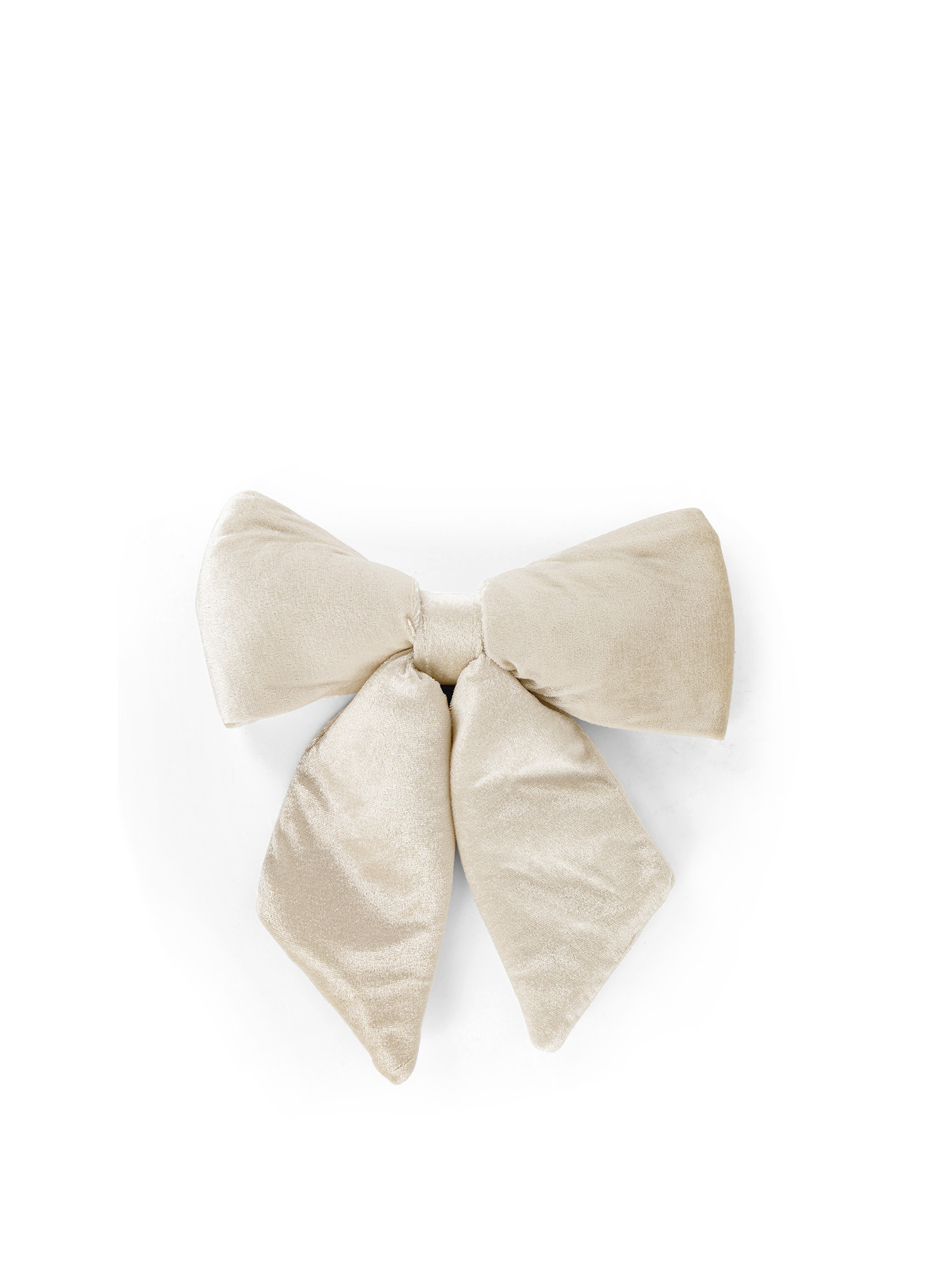 Decorative velvet bow, White, large image number 0