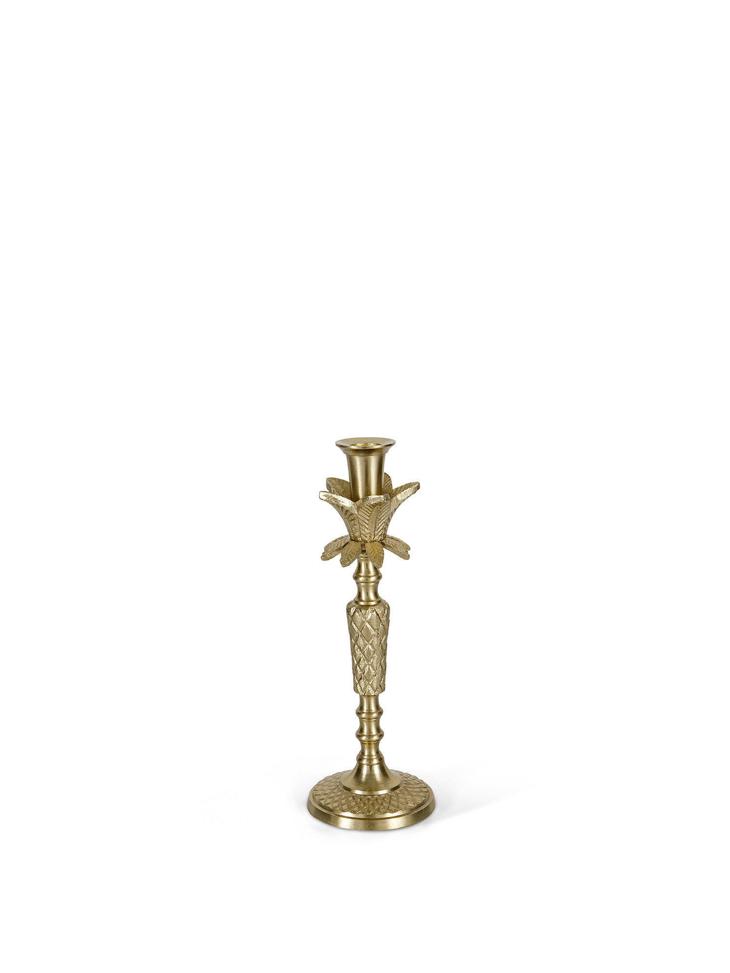 Palm-shaped candlestick in aluminum, Gold, large image number 0