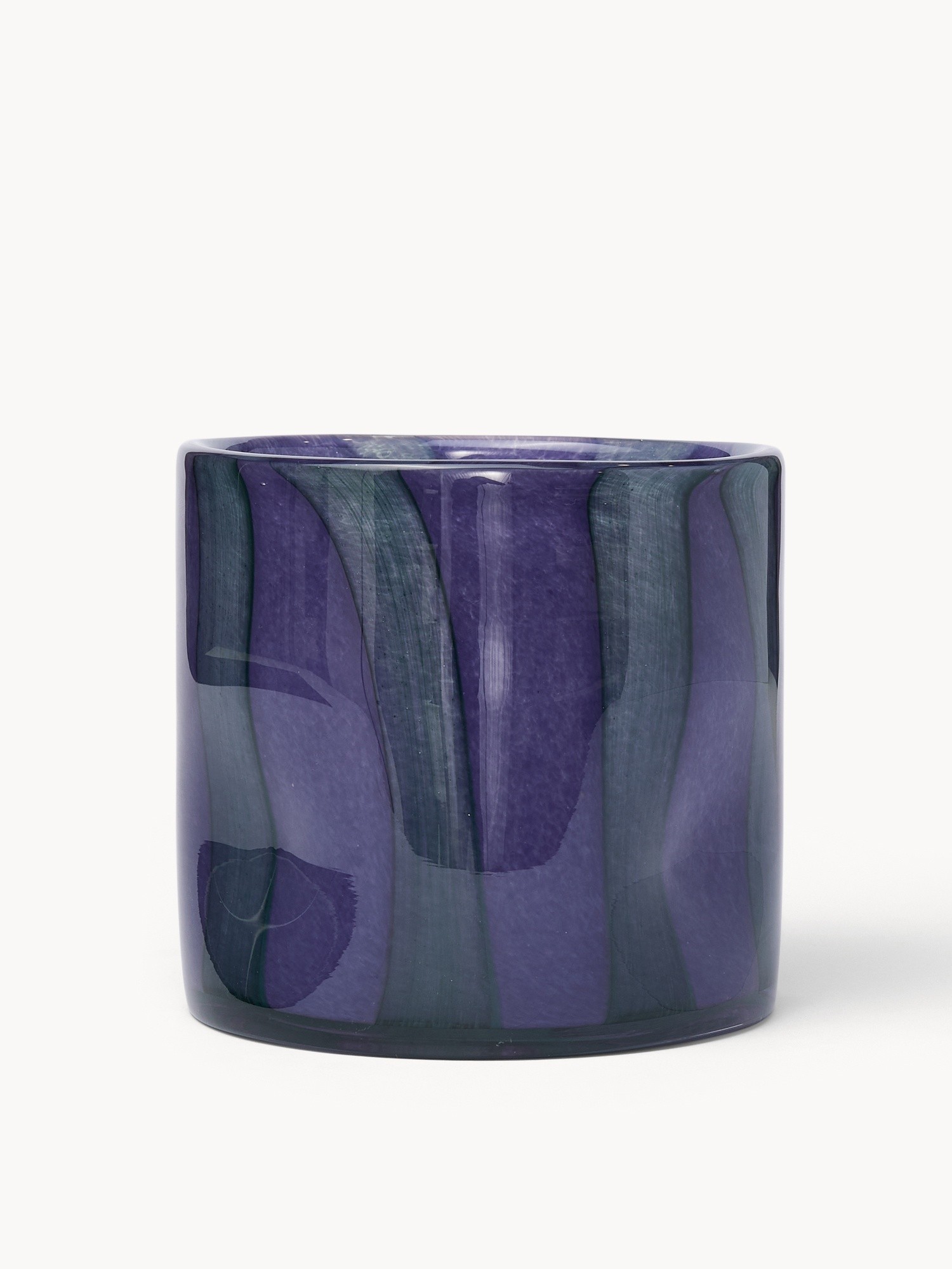 Candeliere in vetro colorato in pasta, Blu indaco, large image number 0