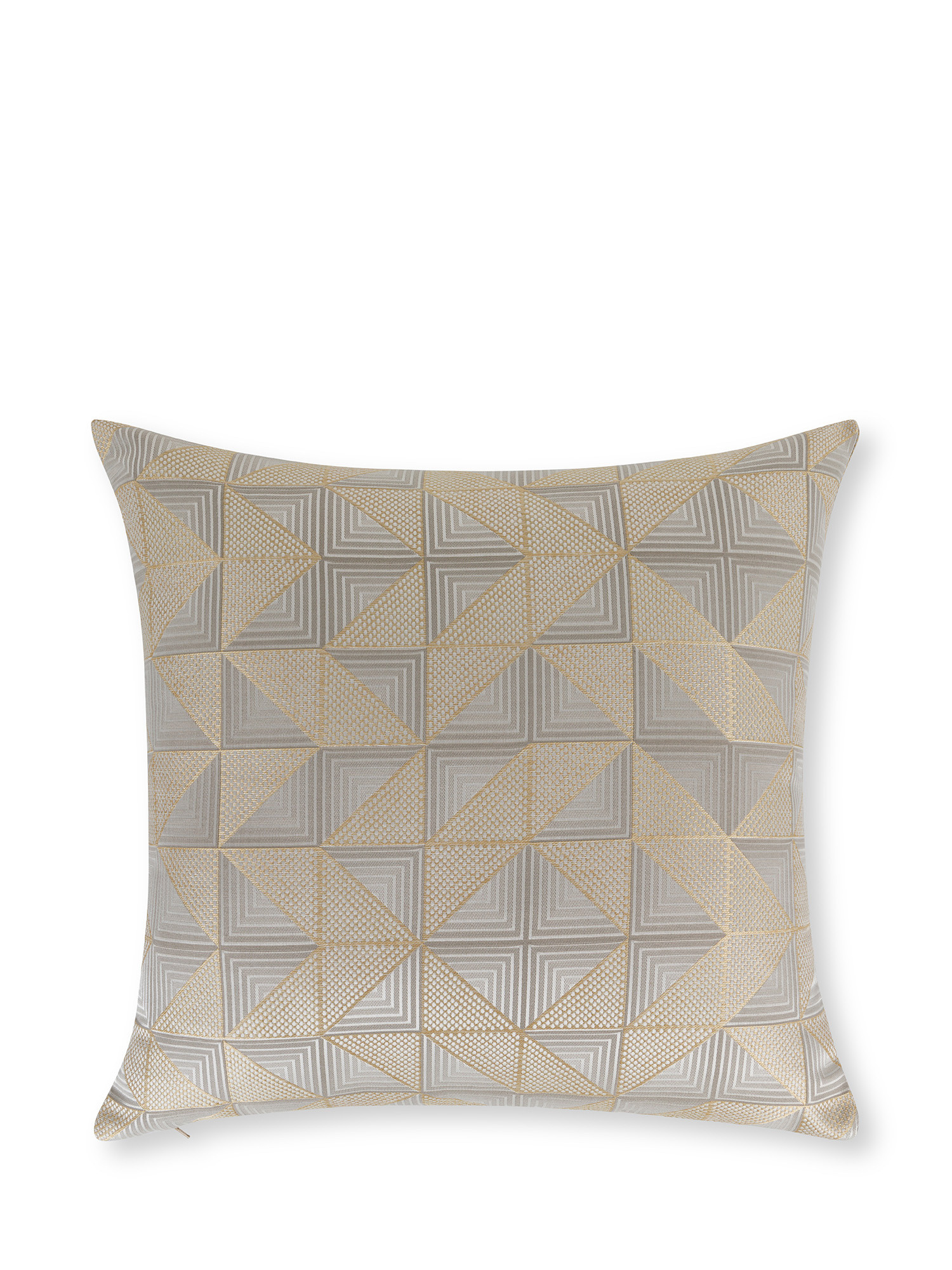 Cushion in jacquard fabric with geometric pattern 45x45 cm, Silver Grey, large